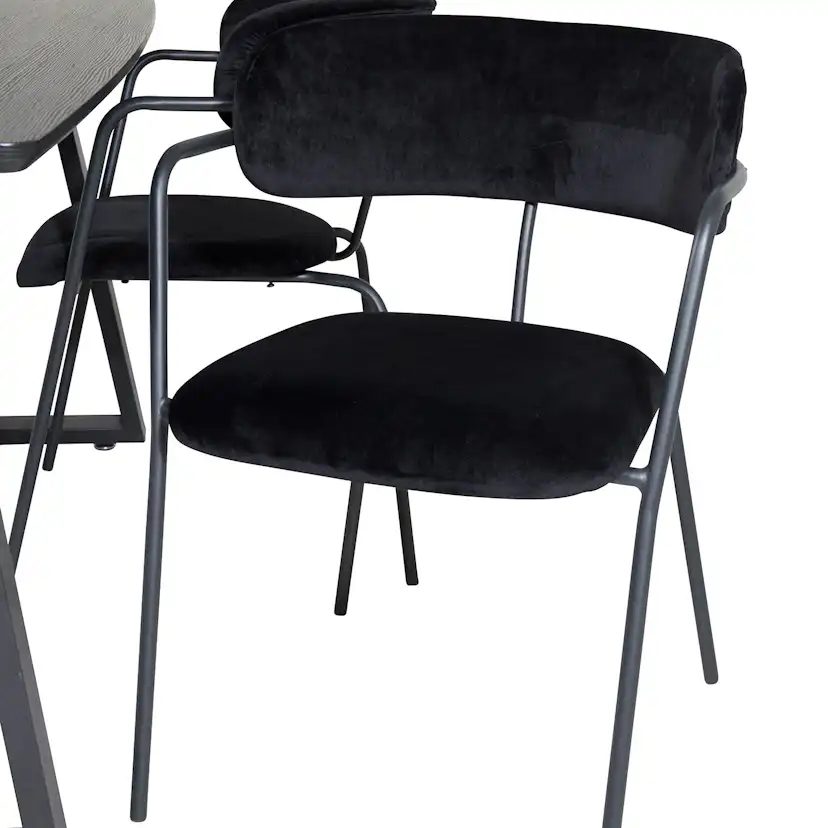Matgrupp Venture Home Ina med 4 Aris Stolar Sammet
