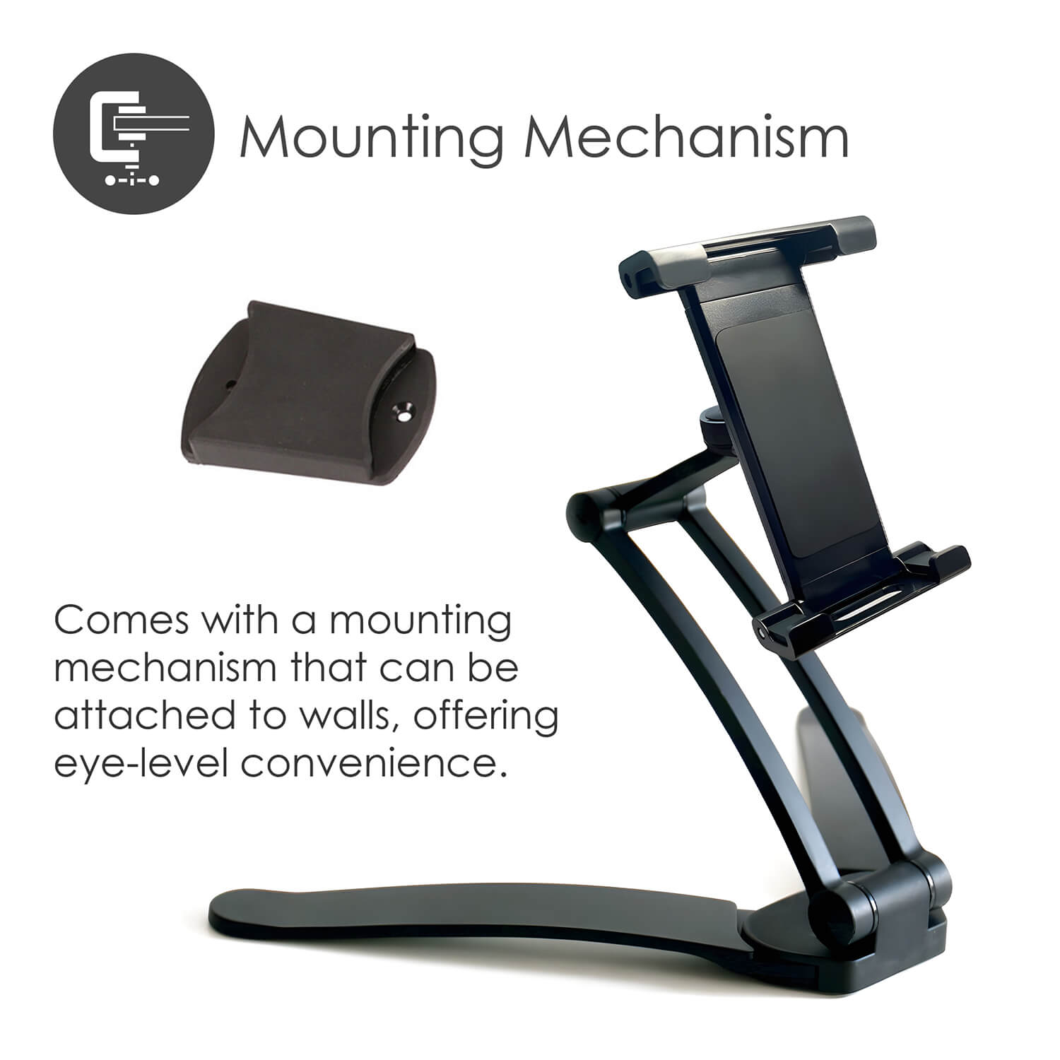 Tablet-hållare Desire2 2-i-1 XL Vägg och Bärbar upp till 12,9" Svart