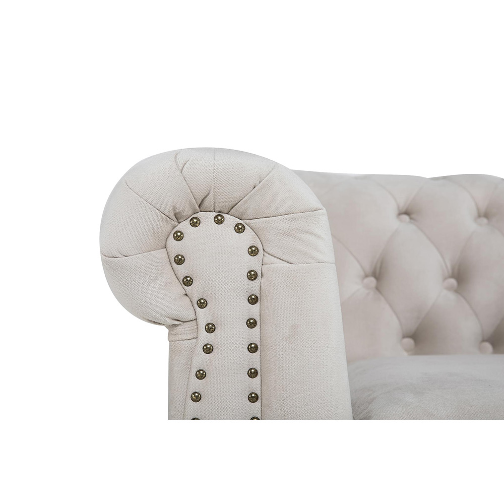 Chesterfield Deluxe 2-sits Soffa Beige