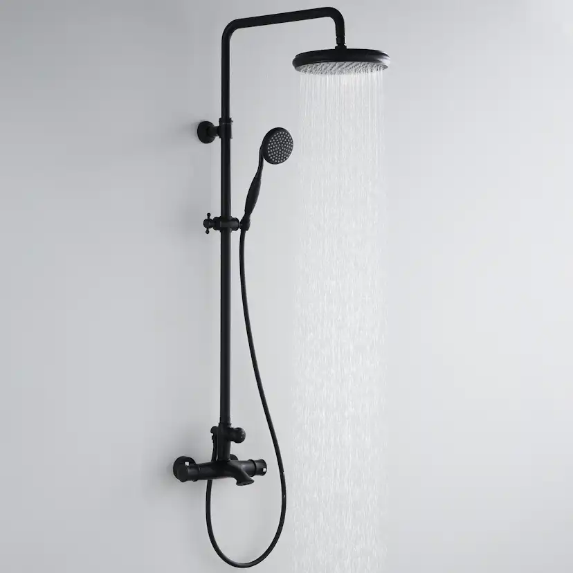 Takduschset Bathlife Ebb mattsvart Mattsvart