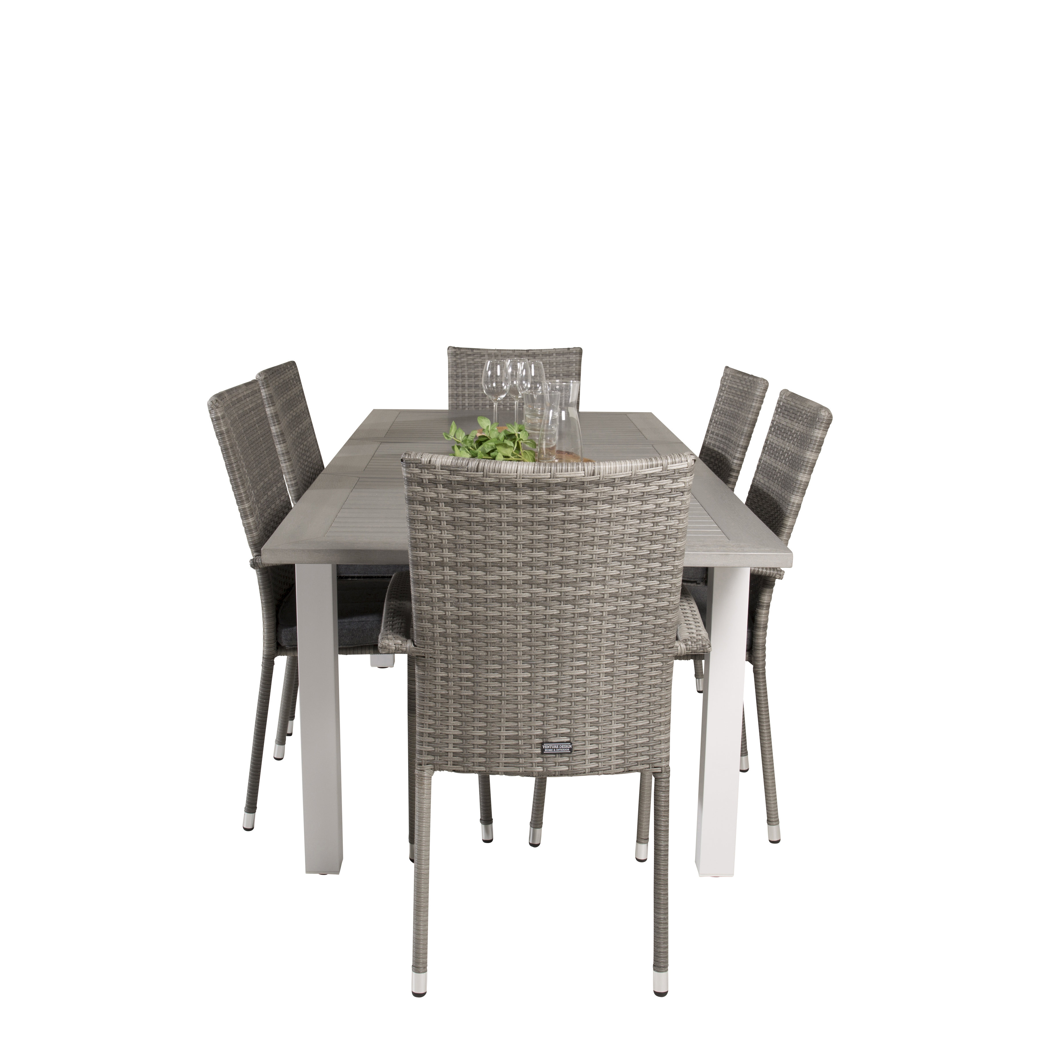 Matgrupp Venture Home Aleyna 160/240 med 6 Asta Stolar