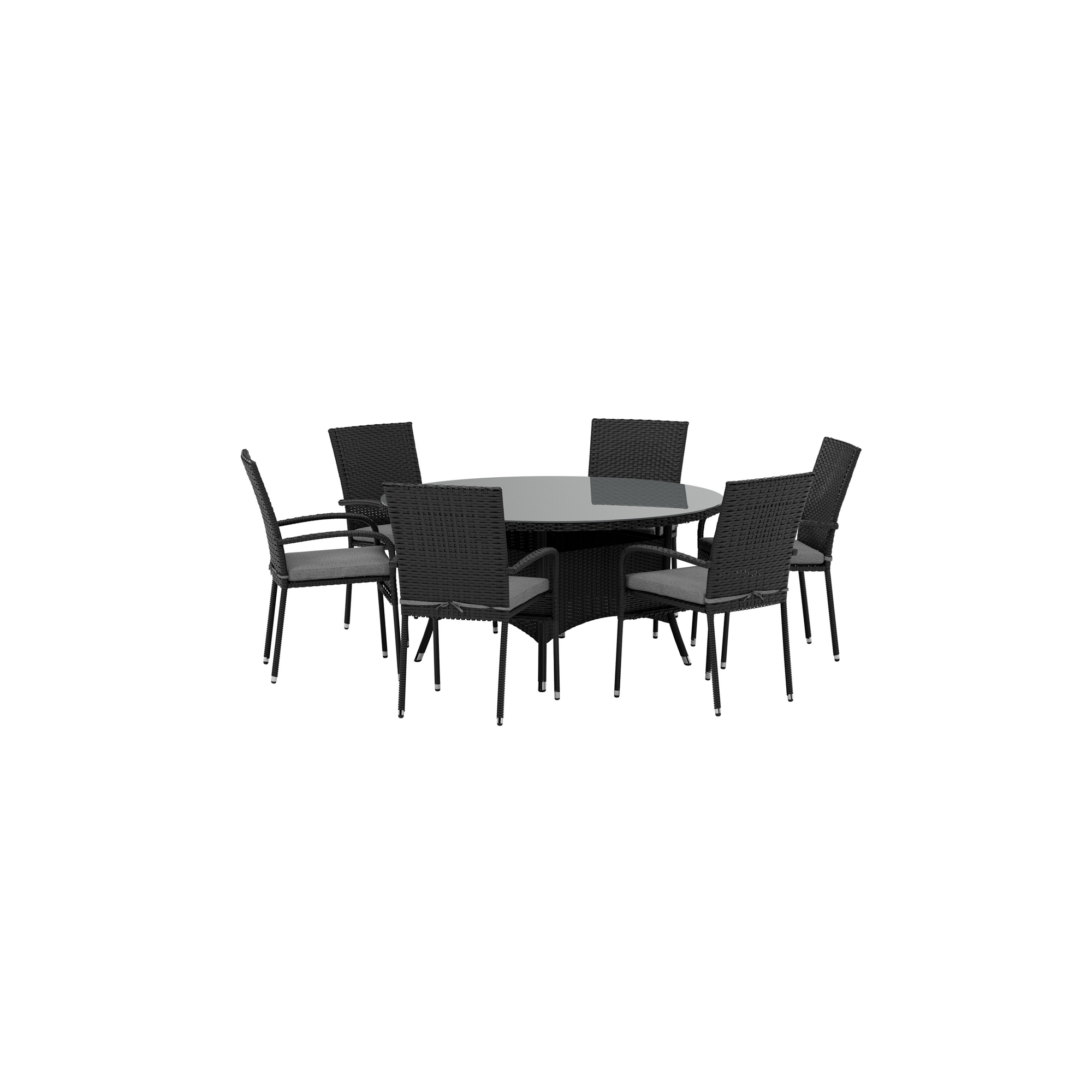 Matgrupp Utomhus Venture Home Volta Ø150 cm med 6 st Anna Trädgårdsstolar