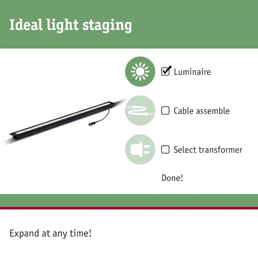 LED Infälld Markbelysning Paulmann Plug & Shine Ljuslist IP67 8W