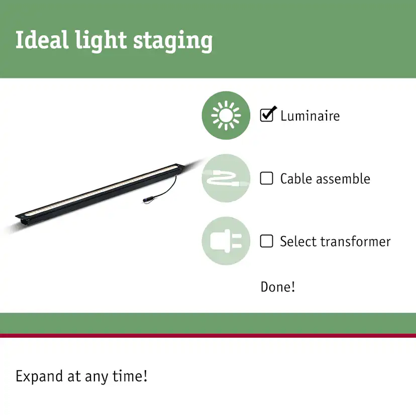 LED Infälld Markbelysning Paulmann Plug & Shine Ljuslist IP67 8W