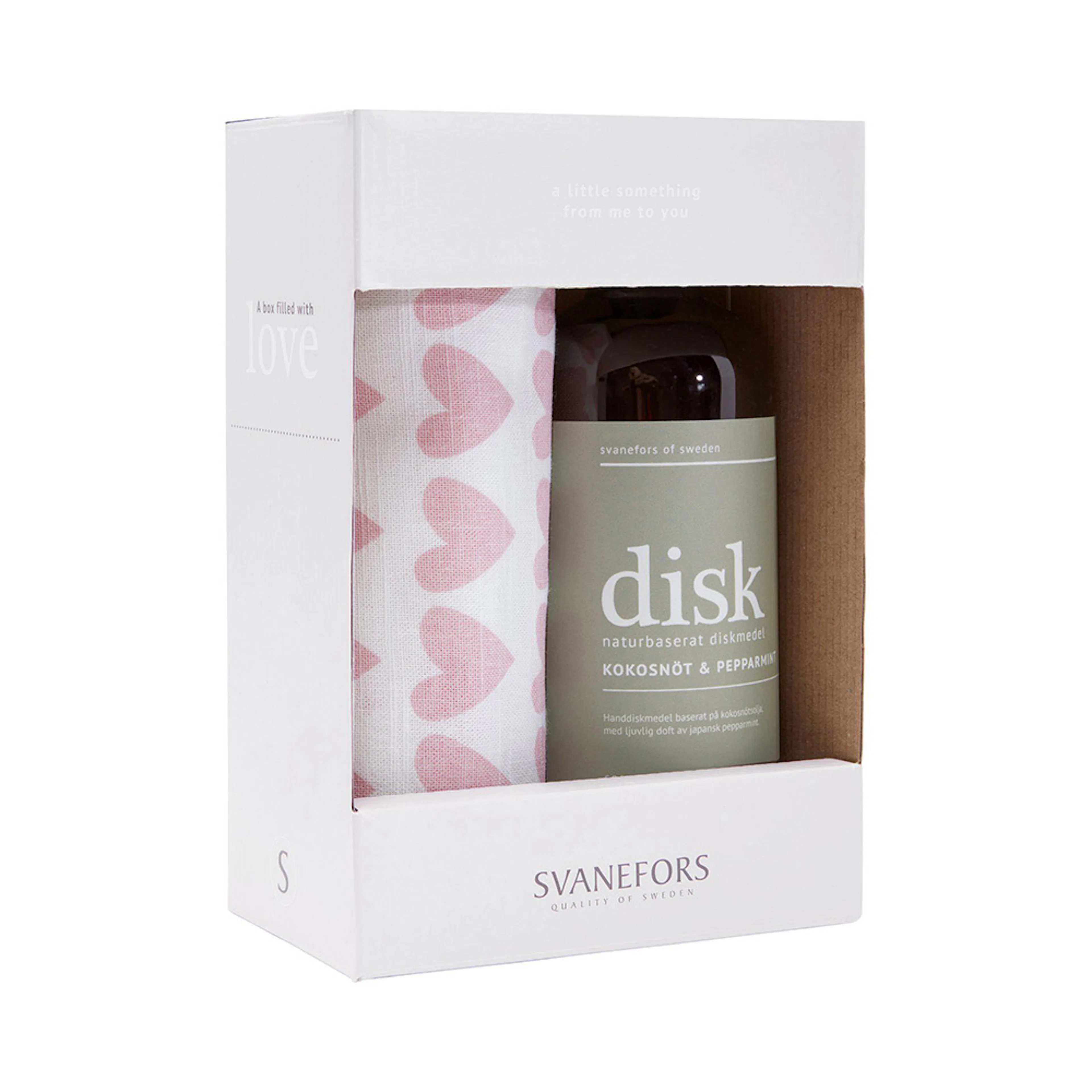 Presentförpackning Svanefors A Box with Love Disk & Handduk Jadore