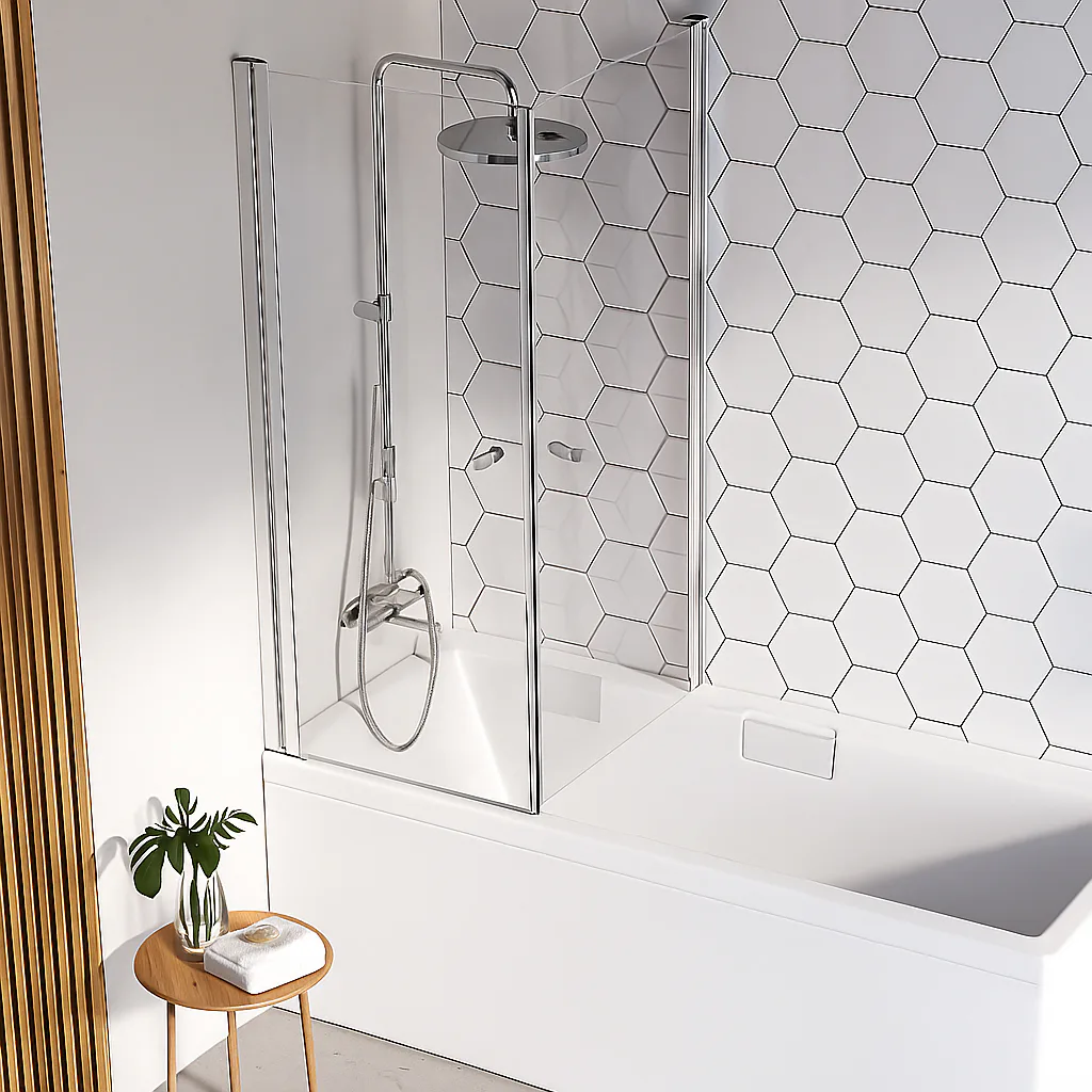 Noma 83 fyrkantigt hörn, STD 830 mm 830 x 830 mm höjd 1500 m Krom