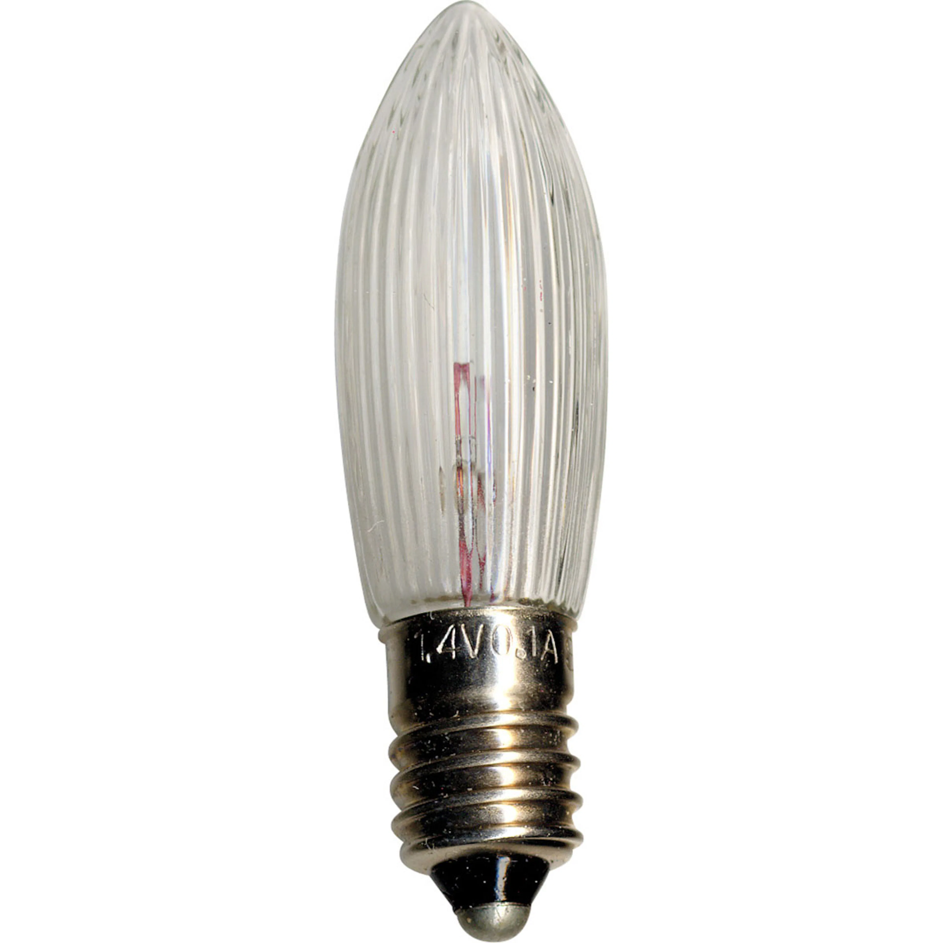 LED-Reservlampa Star Trading E10 24V 1,8W Transparent 3-pack