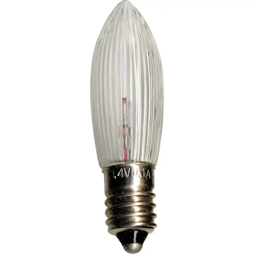 LED-Reservlampa Star Trading E10 24V 1,8W Transparent 3-pack
