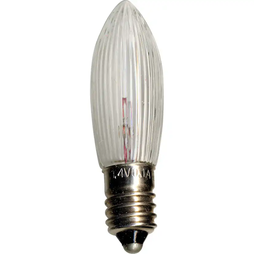 LED-Reservlampa Star Trading E10 24V 1,8W Transparent 3-pack