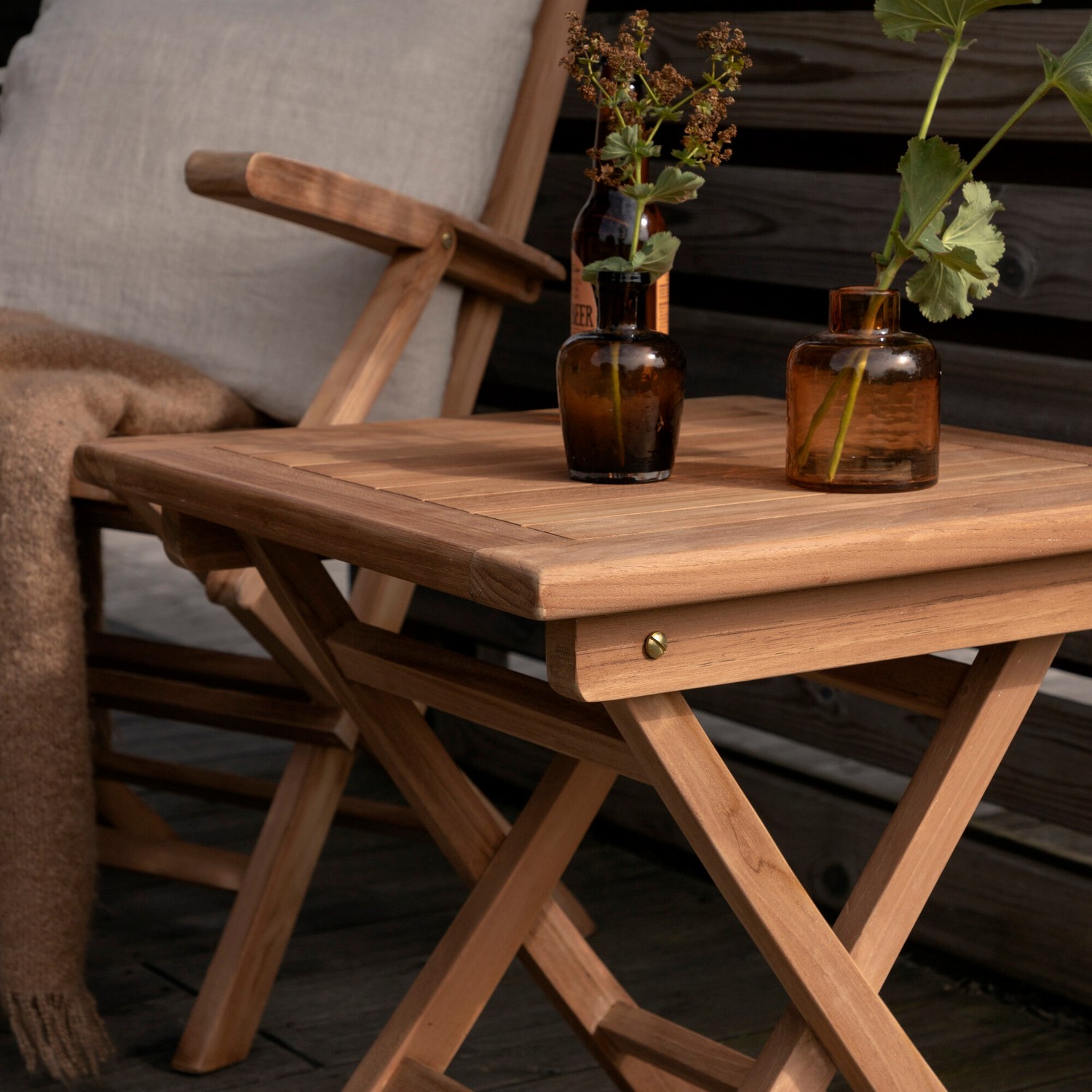 Loungebord Venture Home Kenya Teak 50×50 cm Utomhus