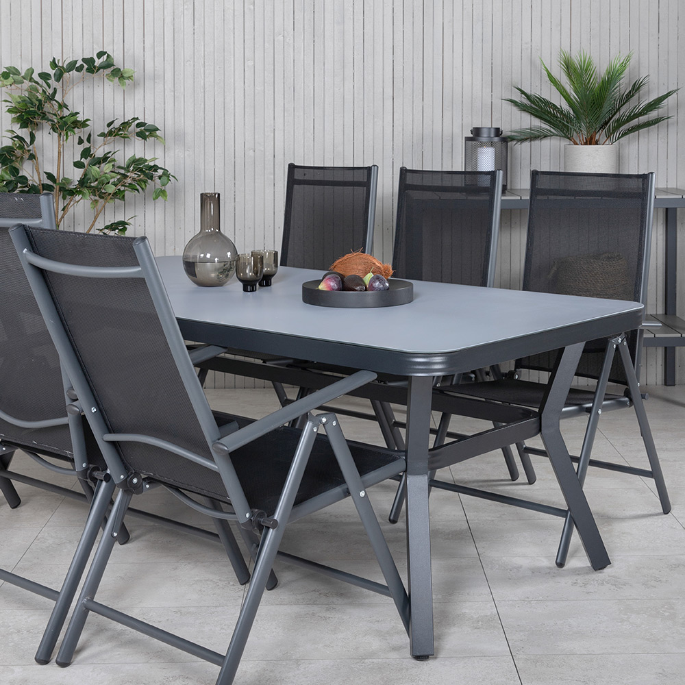 Matgrupp Venture Home Vyn med 6 Bend Matstolar