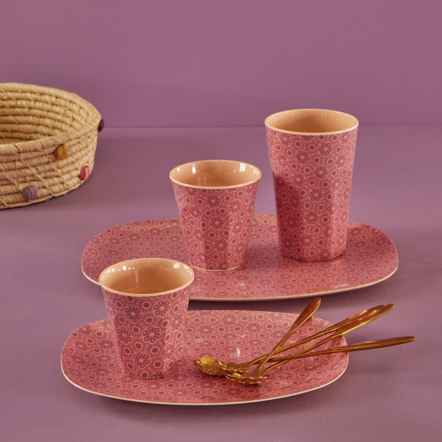 Lattesked Rice Seashell 19 cm 4-Pack Guldfärgad