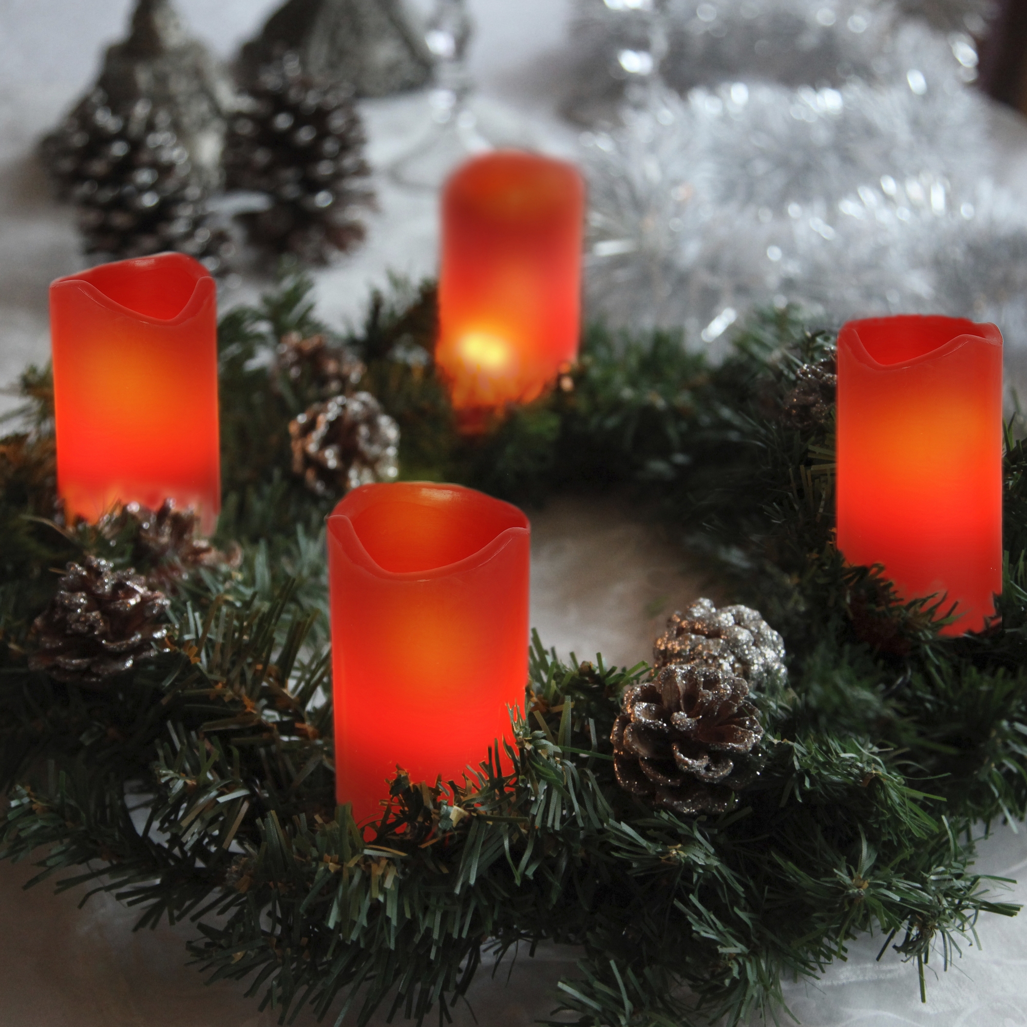 Blockljus Star Trading Advent LED 4-pack