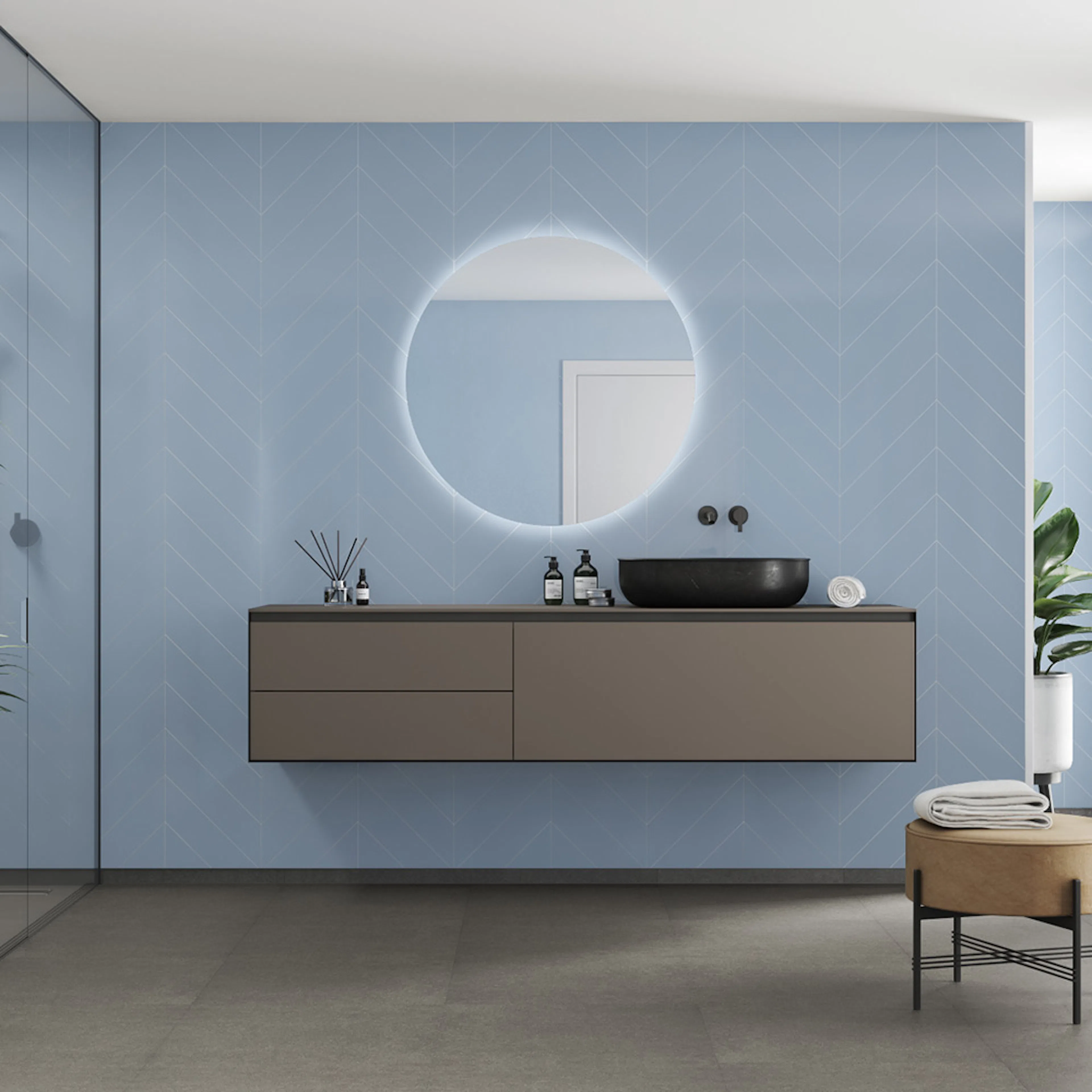 Våtrumsskiva Fibo 5203-M78 HG Frozen Blue 10x620x2400 mm