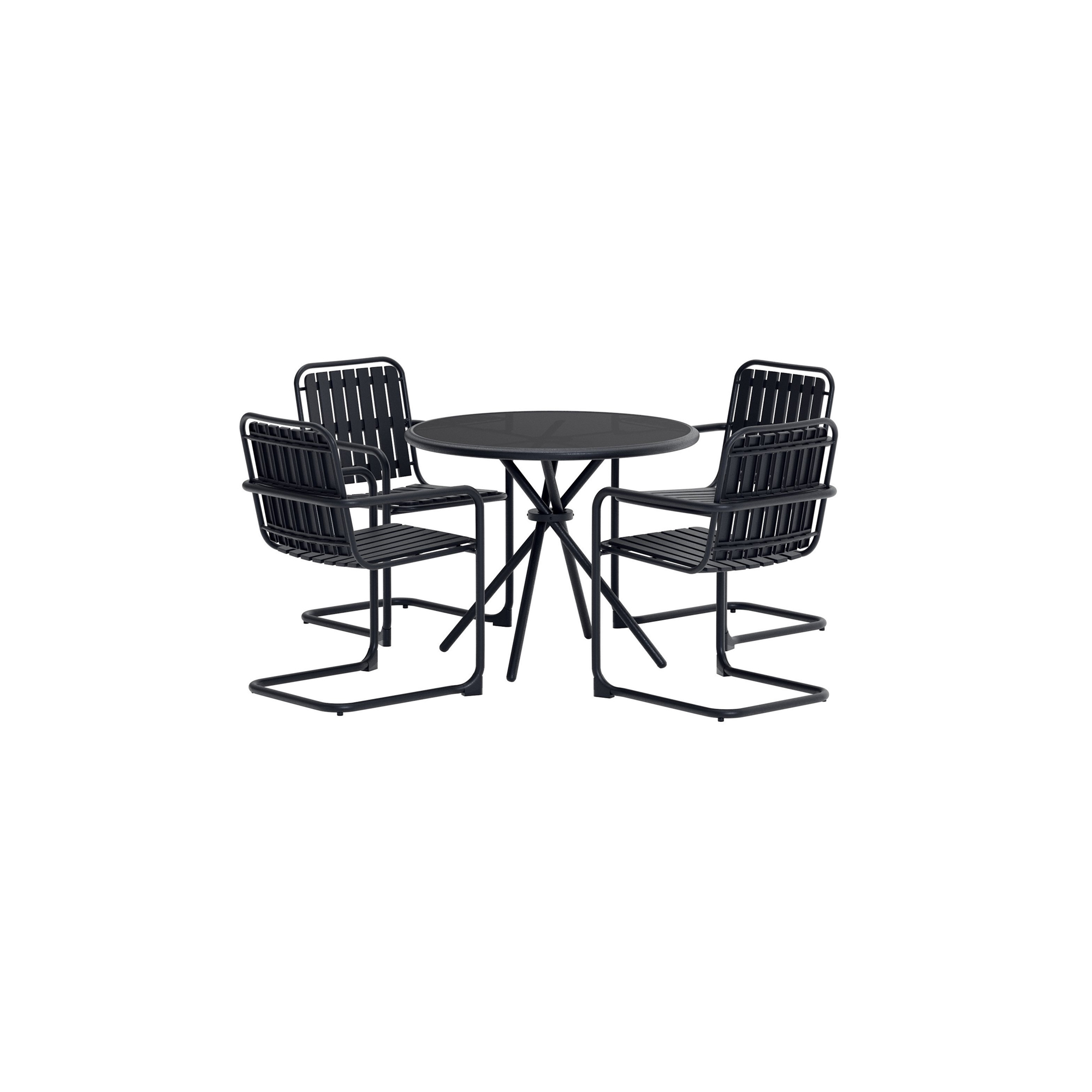 Matgrupp Utomhus Venture Home Chios 4 Stolar med Ø90cm Bord
