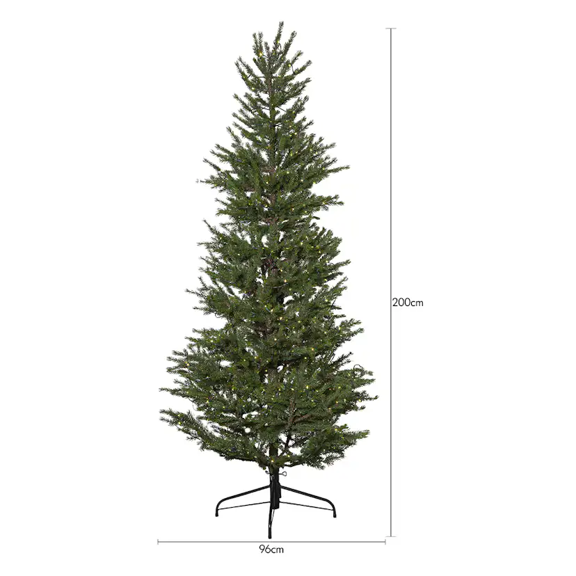Plastgran Star Trading Malung med LED-belysning 200 cm