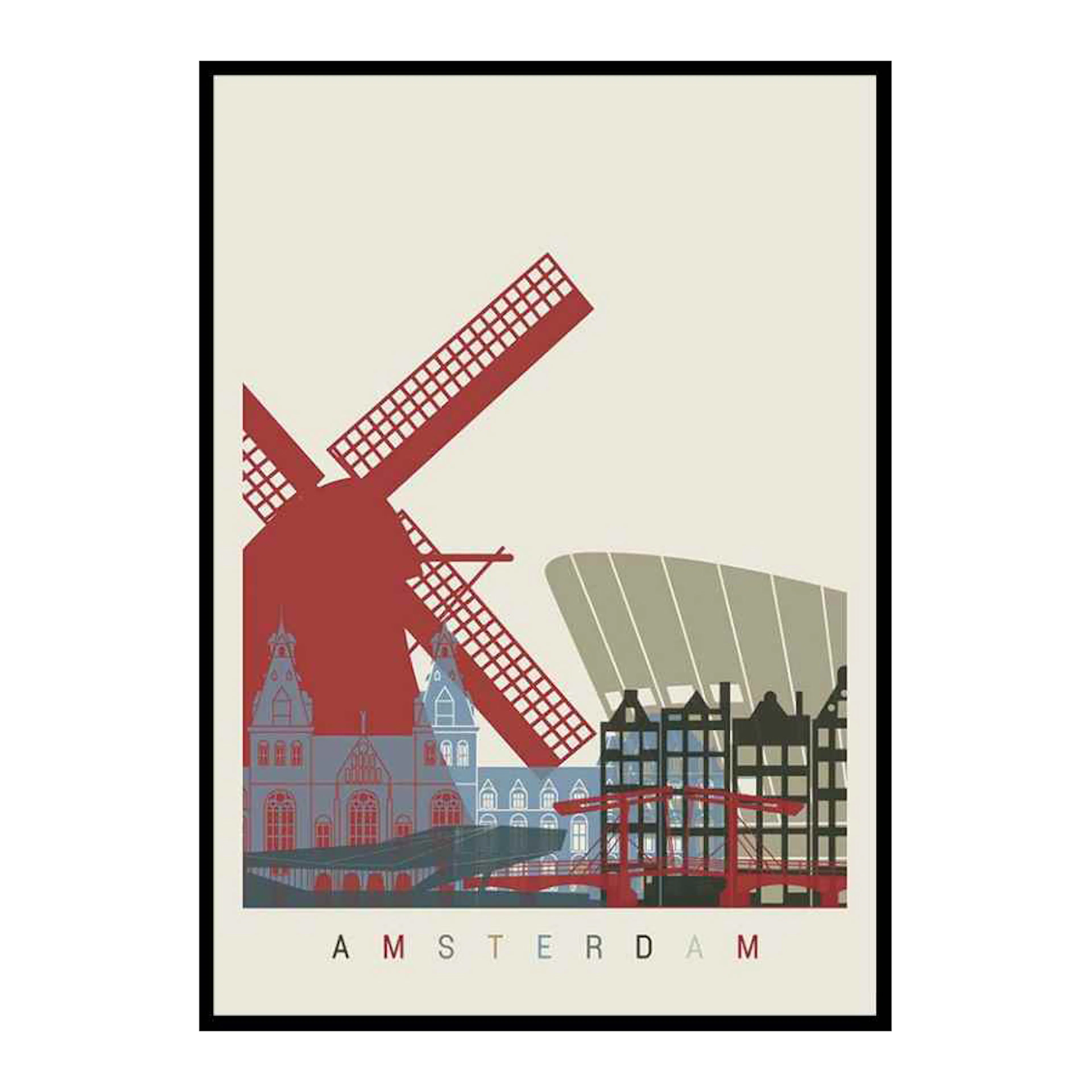 Amsterdam Landmarks 30x40 cm