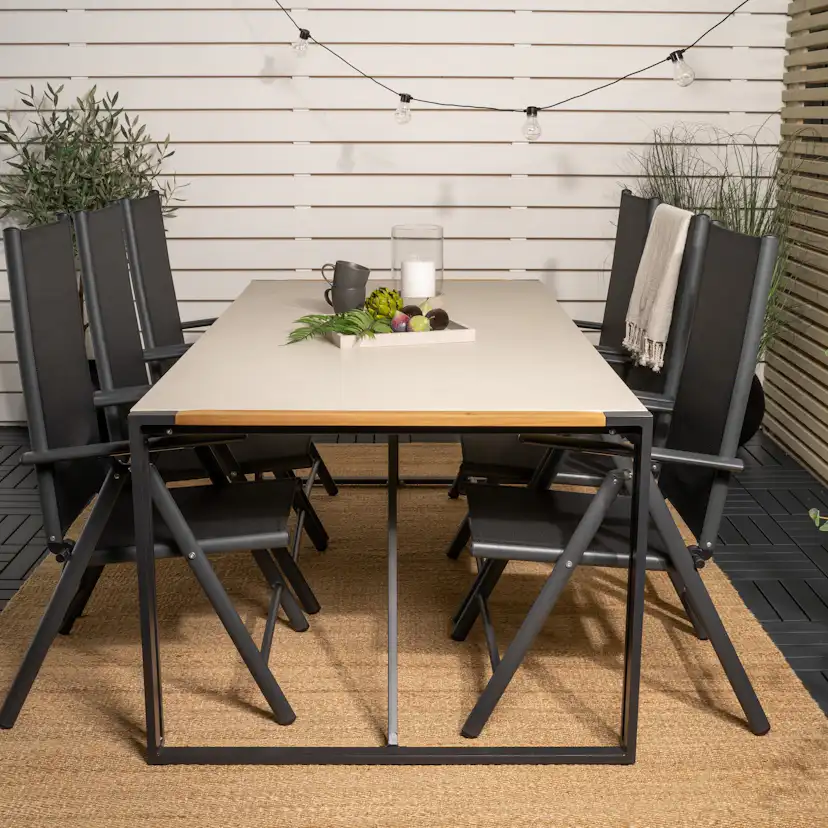 Matgrupp Venture Home Texas Matgrupp Utomhus 200cm med 6 Break Positionsstolar