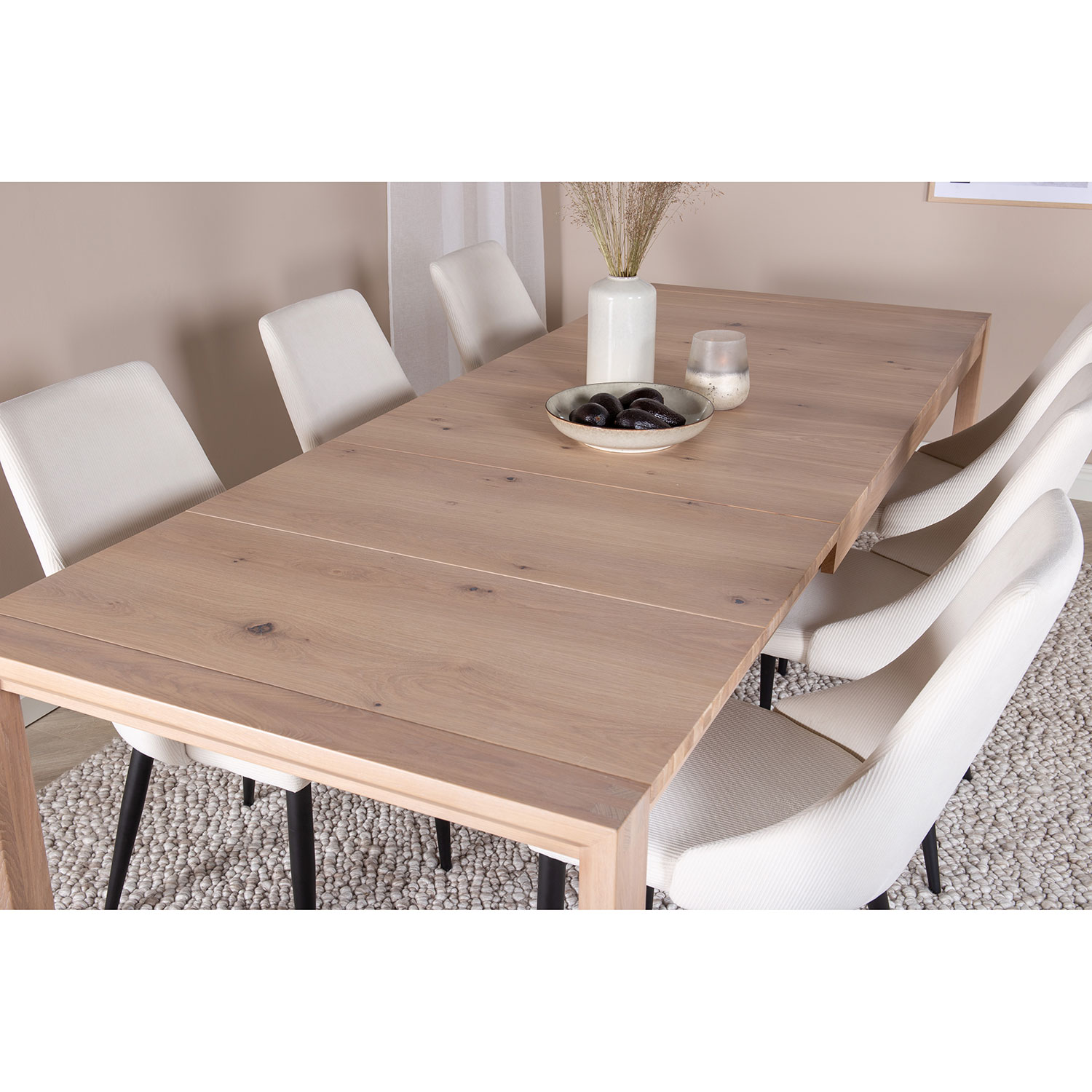 Matgrupp Venture Home Slider Förlängningsbart med 6 Leone stolar