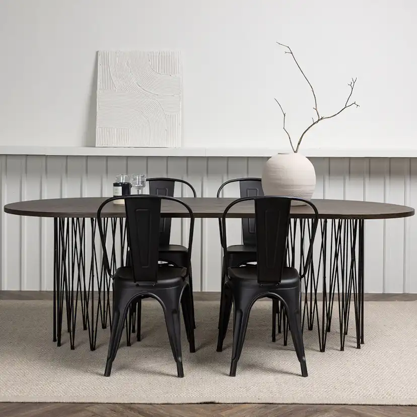 Matgrupp Venture Home Stone med 4 Tempe Stolar
