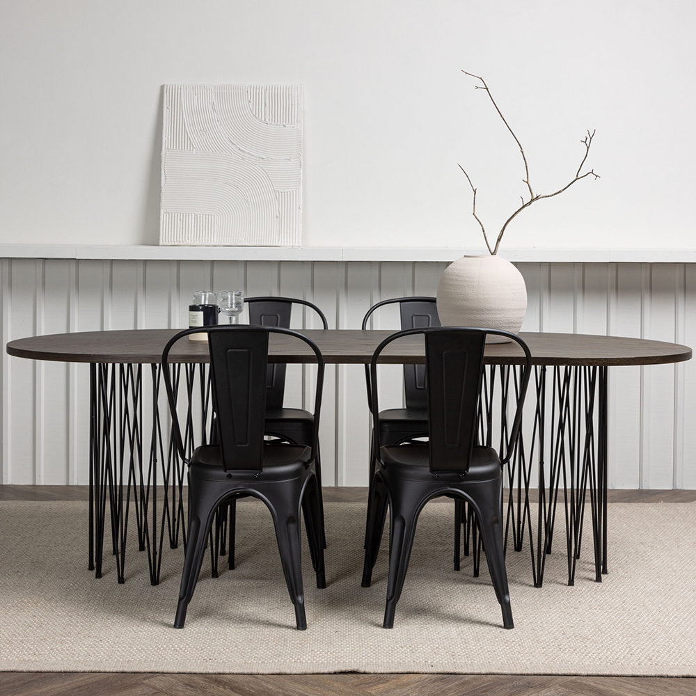 Matgrupp Venture Home Stone med 4 Tempe Stolar