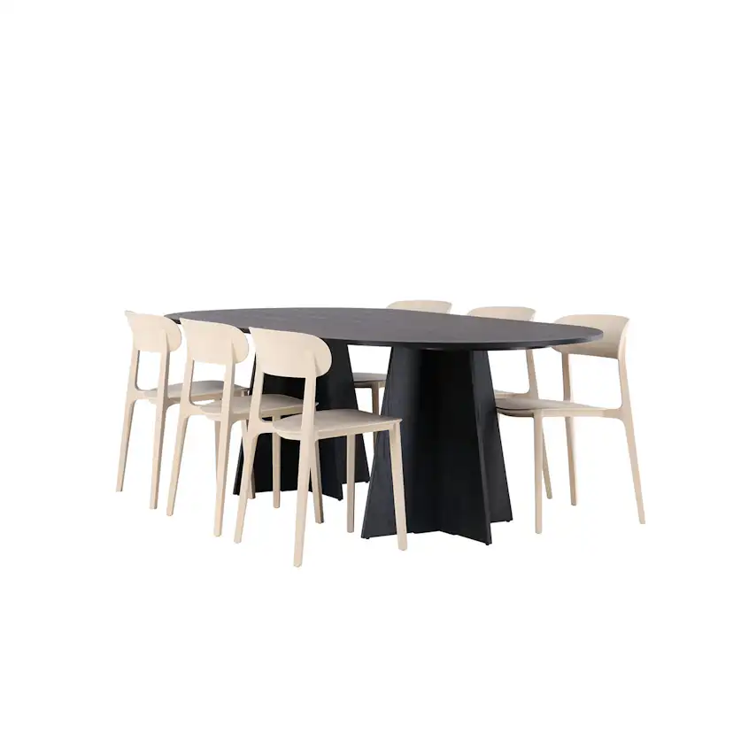Matgrupp Venture Home Bootcut Oval med 6 st Åstol