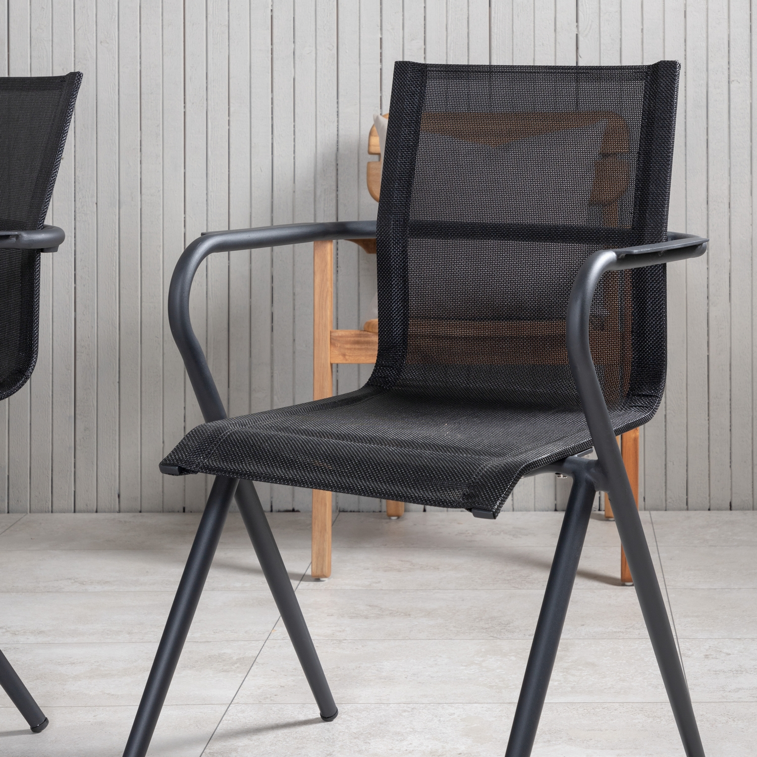 Matgrupp Venture Home Pincy Rund Svart med 6 Aspen Matstolar