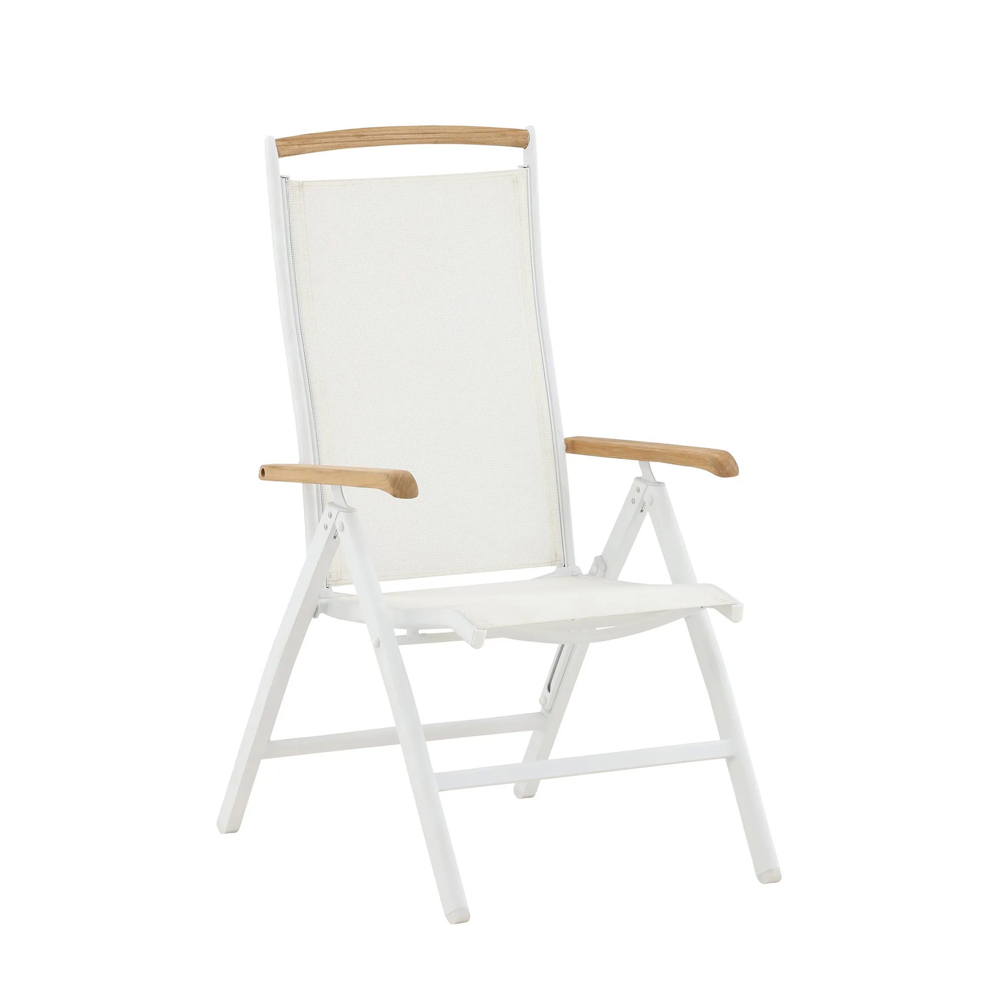 Panama - 5:pos Chair - Vit Alu/vit Textilene/Teak Vit