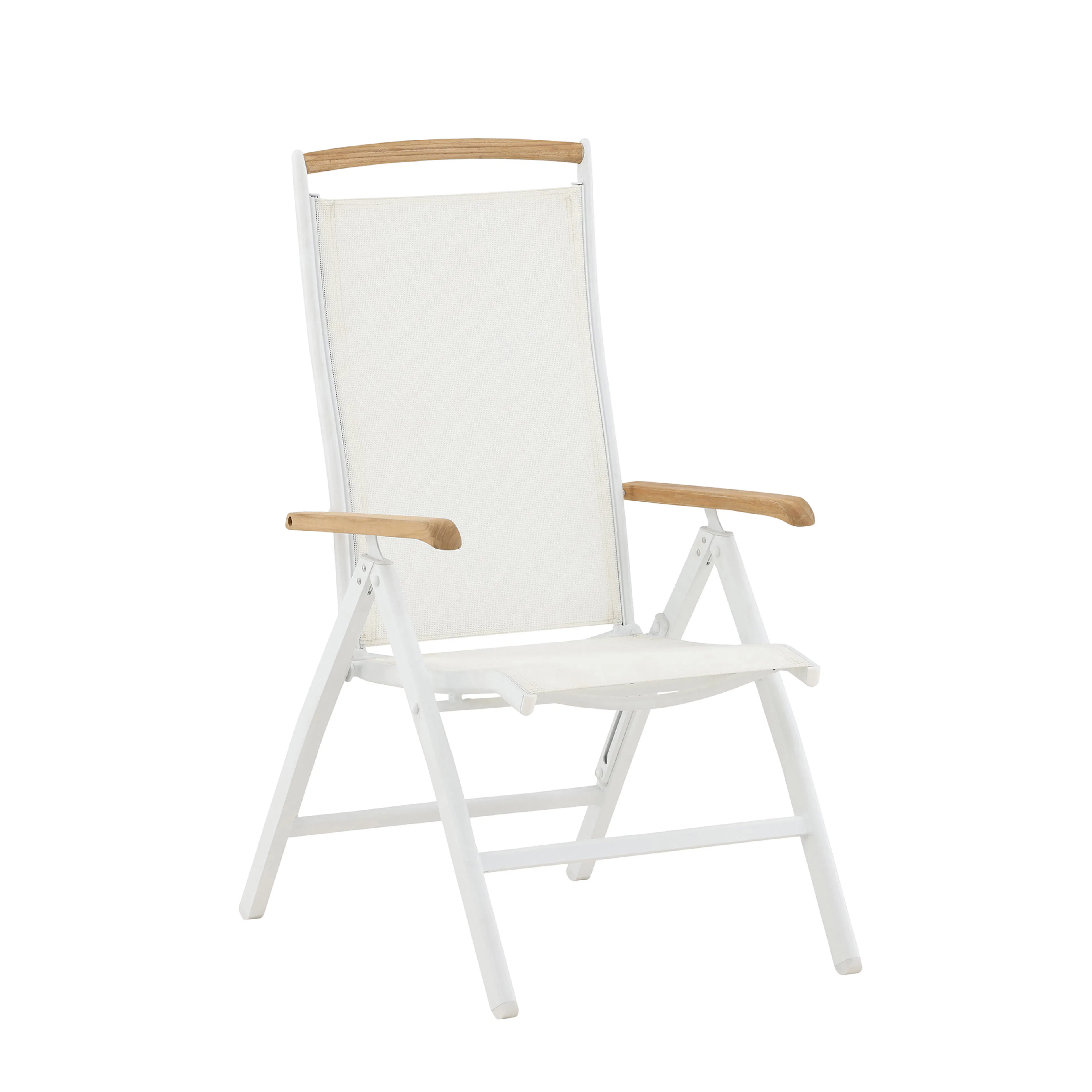 Panama - 5:pos Chair - Vit Alu/vit Textilene/Teak Vit