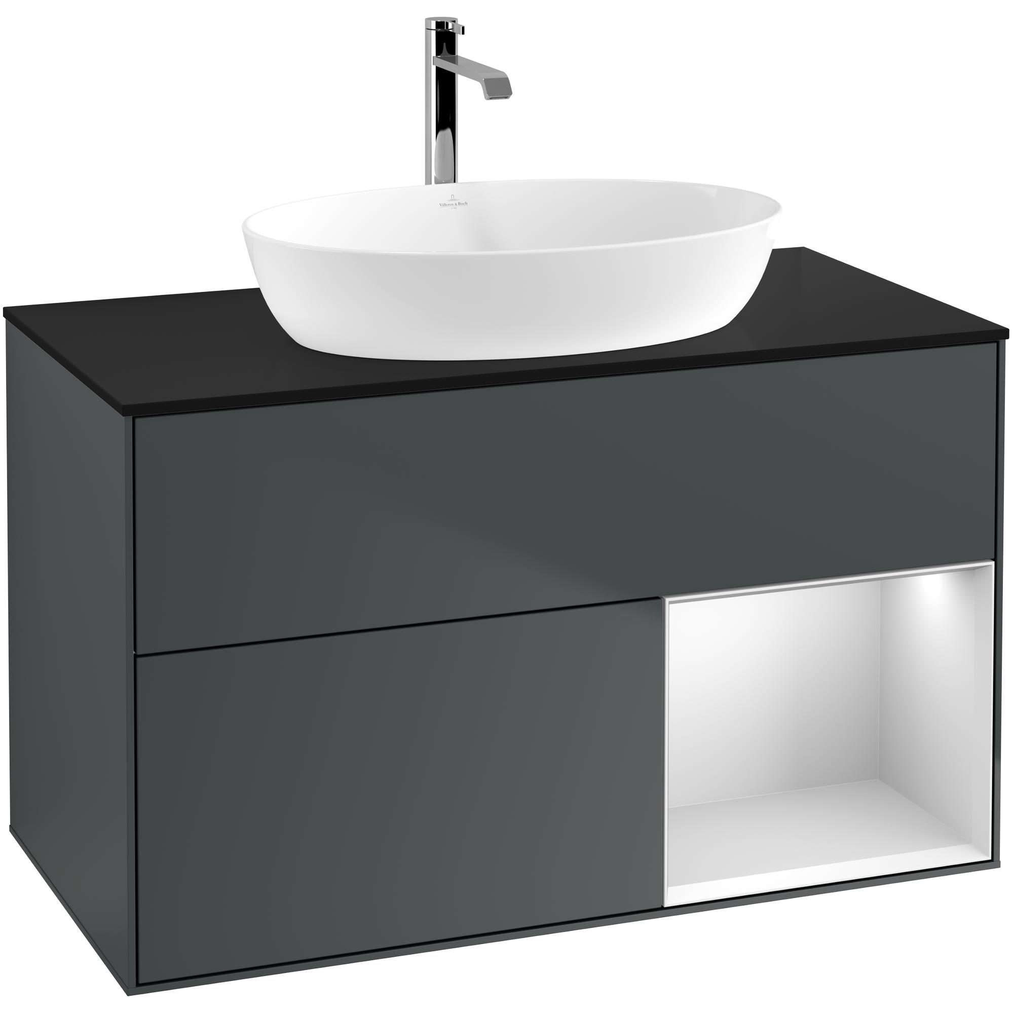 Tvättställsskåp Villeroy & Boch Finion med 2 Lådor Hylla och Bänkskiva för Fristående Tvättställ från Artis & Collaro