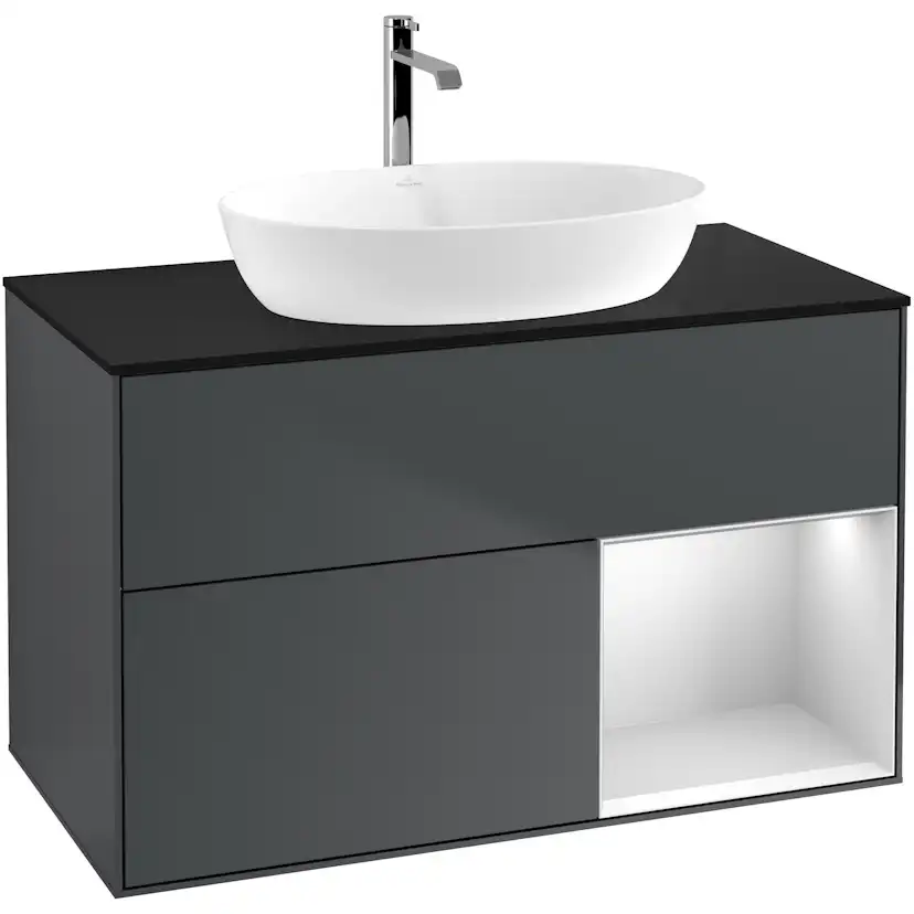 Tvättställsskåp Villeroy & Boch Finion med 2 Lådor Hylla och Bänkskiva för Fristående Tvättställ från Artis & Collaro