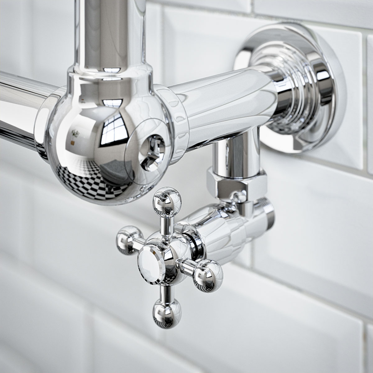 Ventil-set Nordhem Vinkel G15 Krom