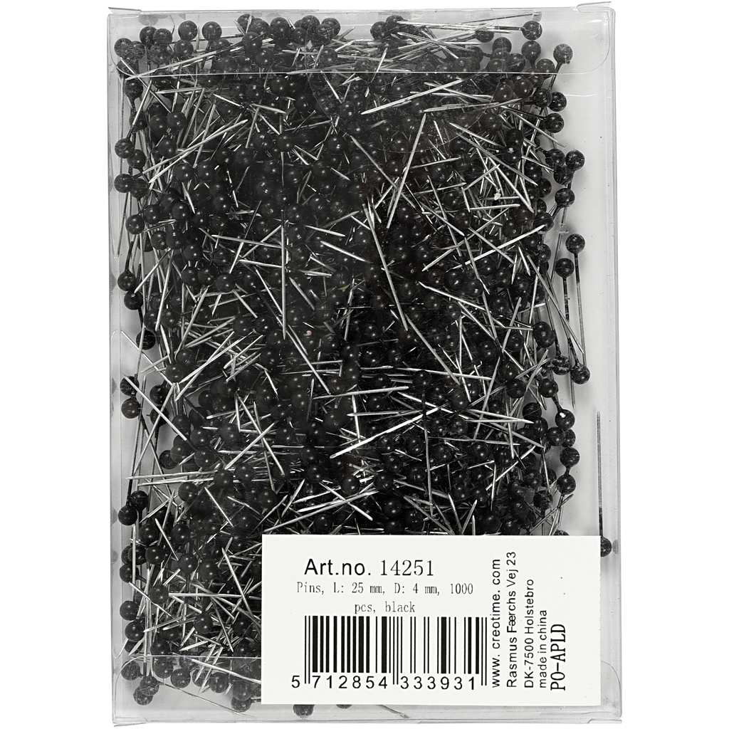 Kartnålar Creativ Company 25x4 mm 1000 st/1 Förp