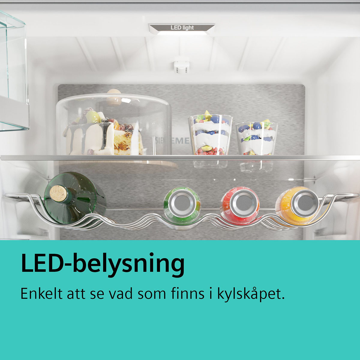 Fristående Kylskåp Siemens KS36VVXDP iQ300 Black Steel med LED-belysning