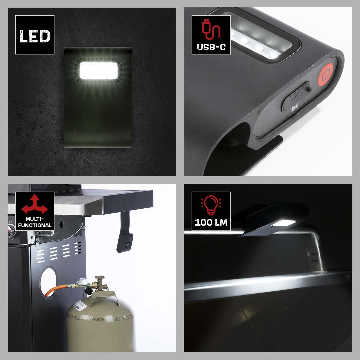 LED-Lampa Landmann Magnetisk För Grill