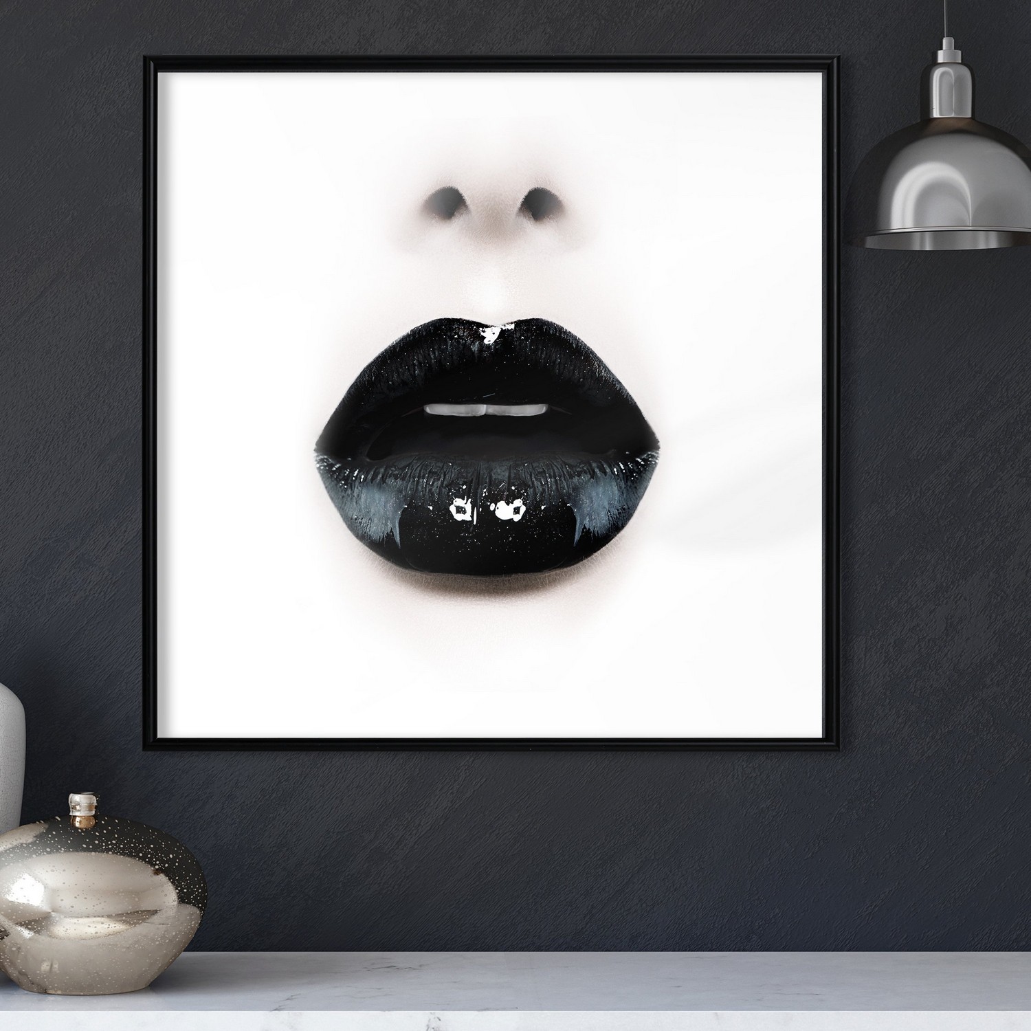 Poster Artgeist Affisch Black Lipstick