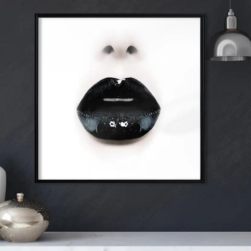 Poster Artgeist Affisch Black Lipstick