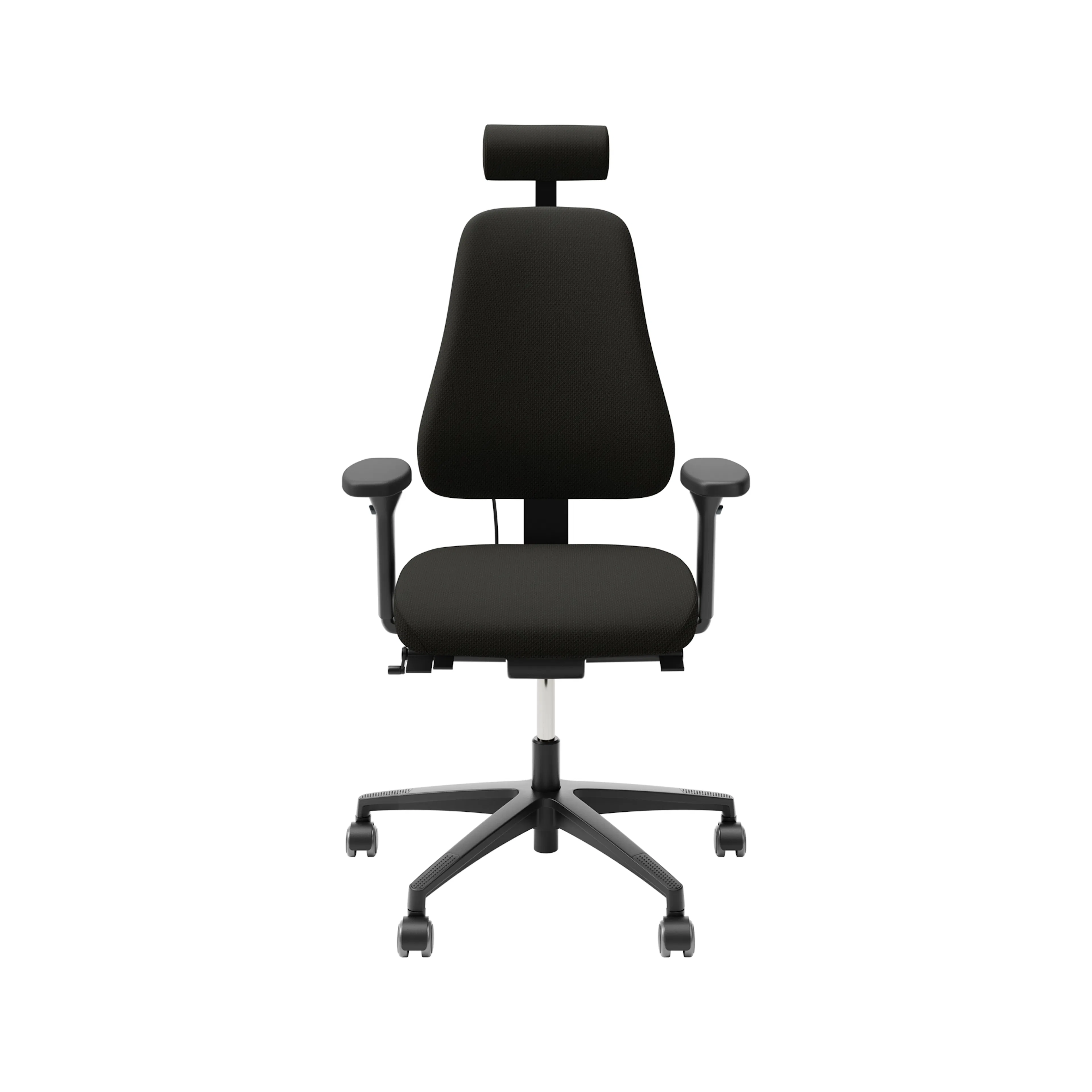 Kontorsstol Lanab Group LD 6340 Svart Stol med Justerbar Sits & Ryggstöd
