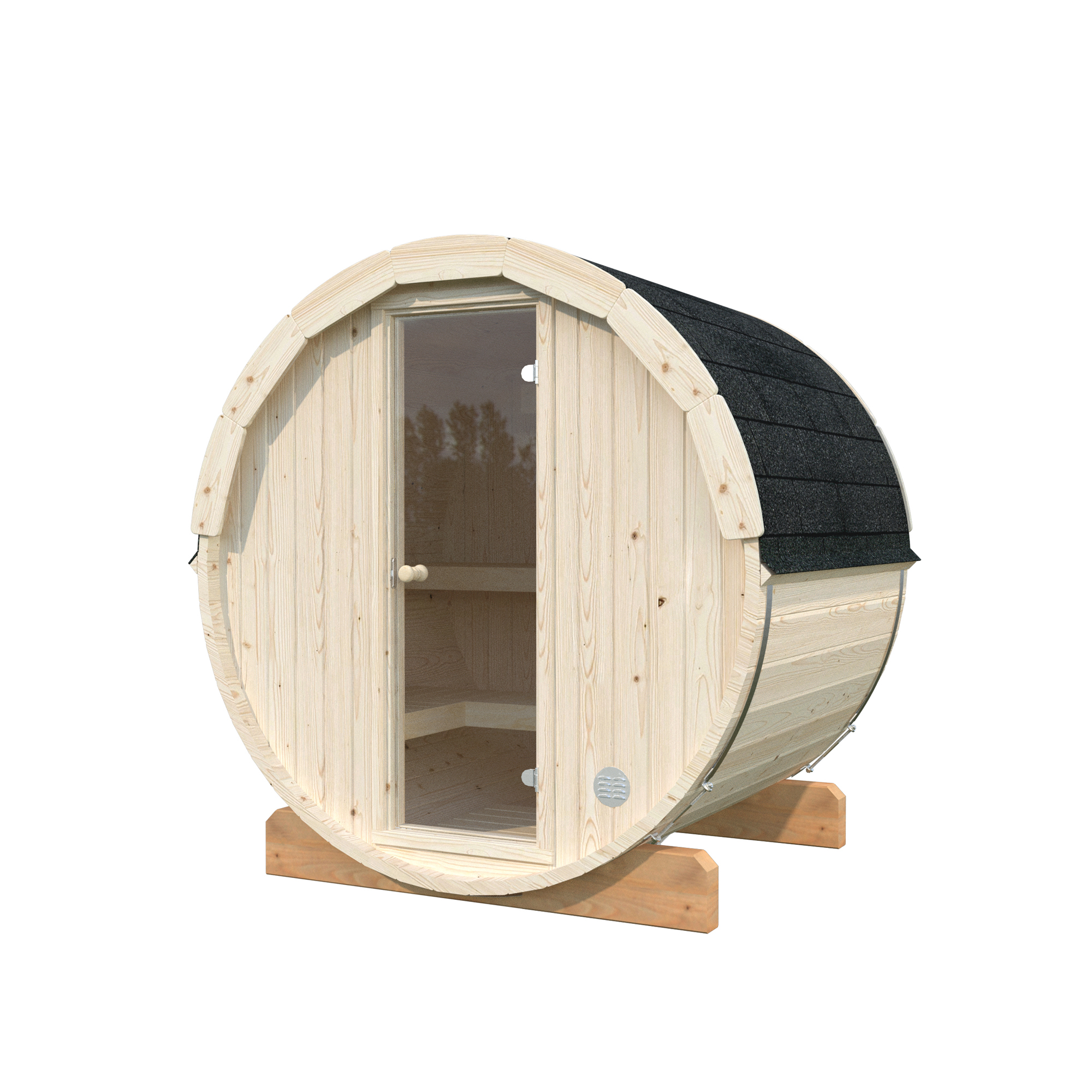 Bastutunna Palmako Anita 0,9 m2 inkl. Bastuaggregat och Takshingel