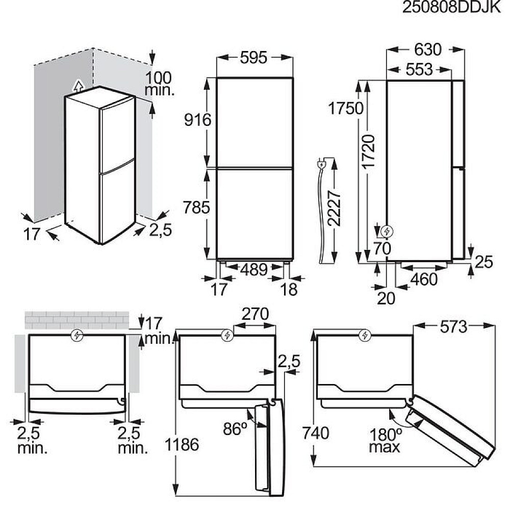 Kyl över frys Electrolux LNT3LE3W1L