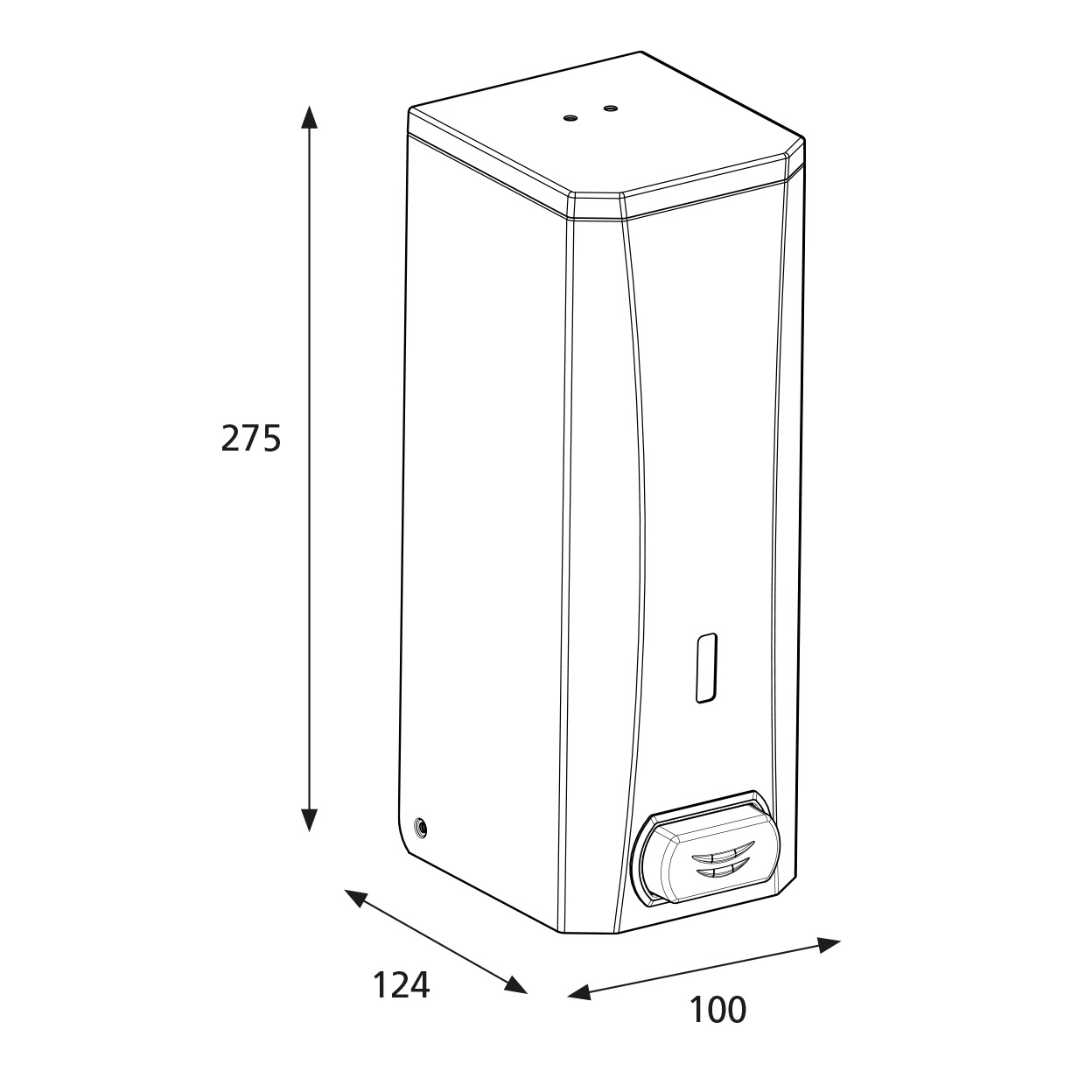 Tvåldispenser Katrin Stål 1000 ml