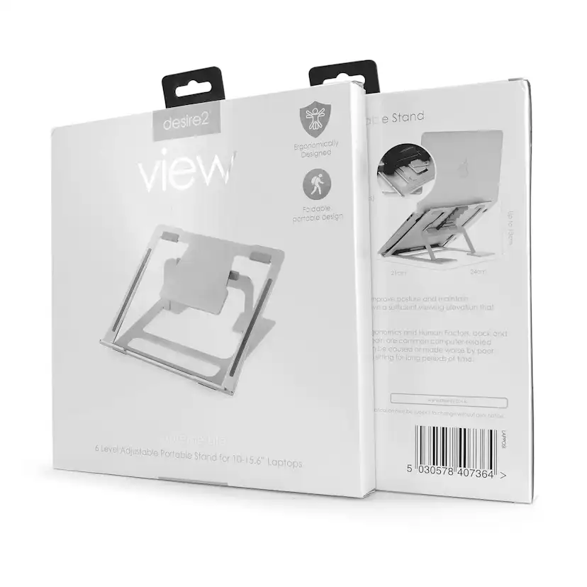 Laptopställ Desire2 Supreme Lite Portable 6 Olika Höjder Silver