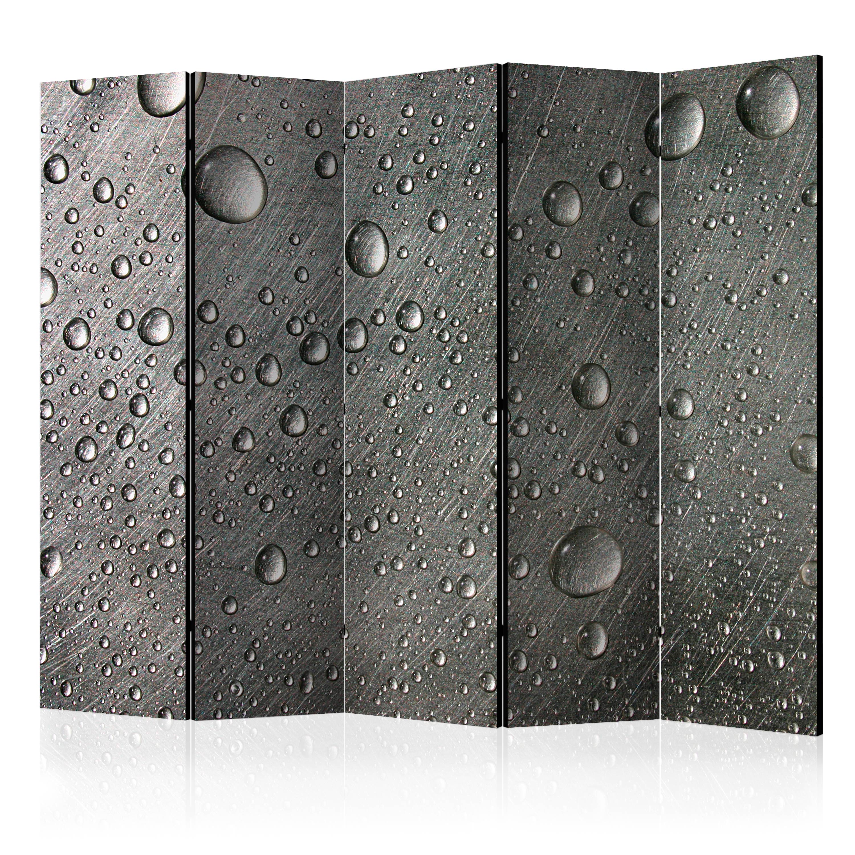 Rumsavdelare Skärmvägg Arkiio Steel Surface with Water Drops II 225x172 cm