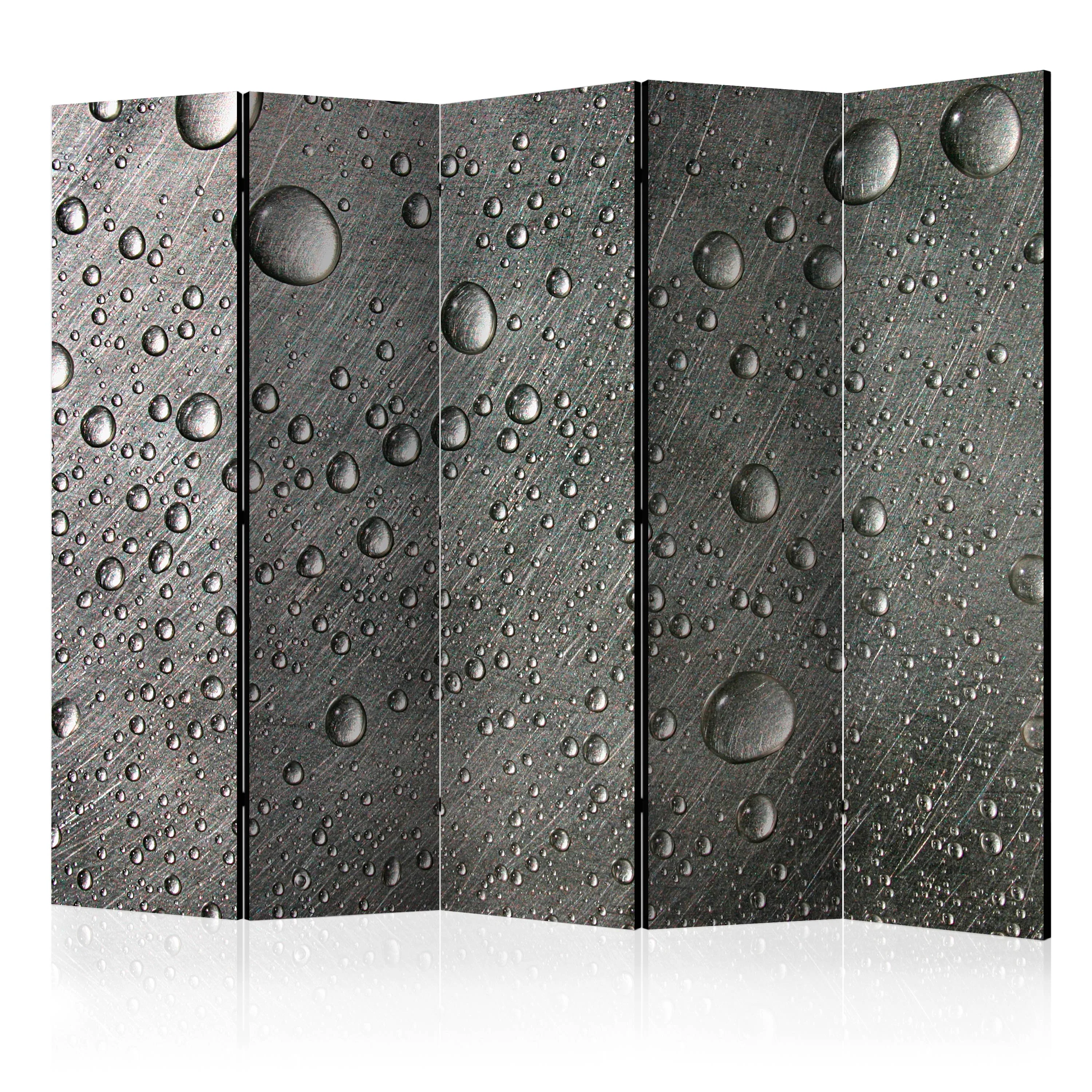 Rumsavdelare Skärmvägg Arkiio Steel Surface with Water Drops II 225x172 cm