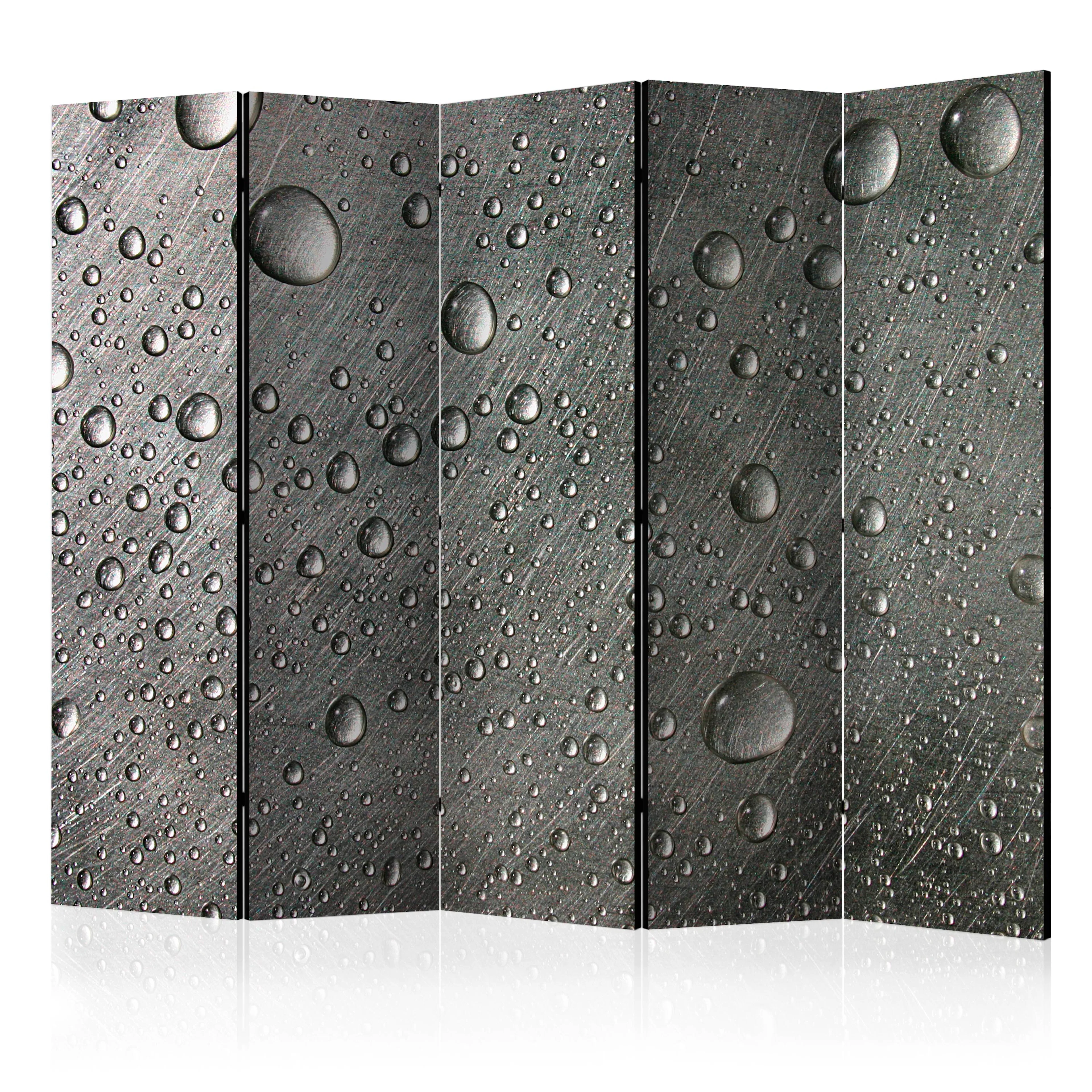Rumsavdelare Skärmvägg Arkiio Steel Surface with Water Drops II 225x172 cm