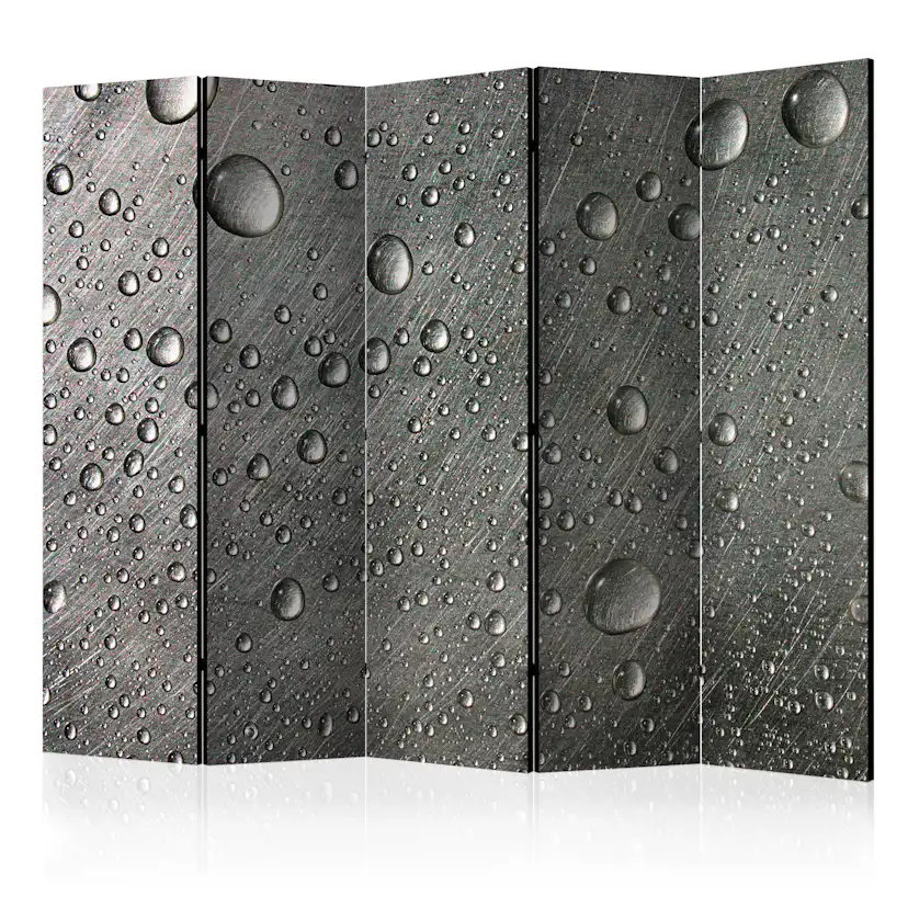 Rumsavdelare Skärmvägg Arkiio Steel Surface with Water Drops II 225x172 cm