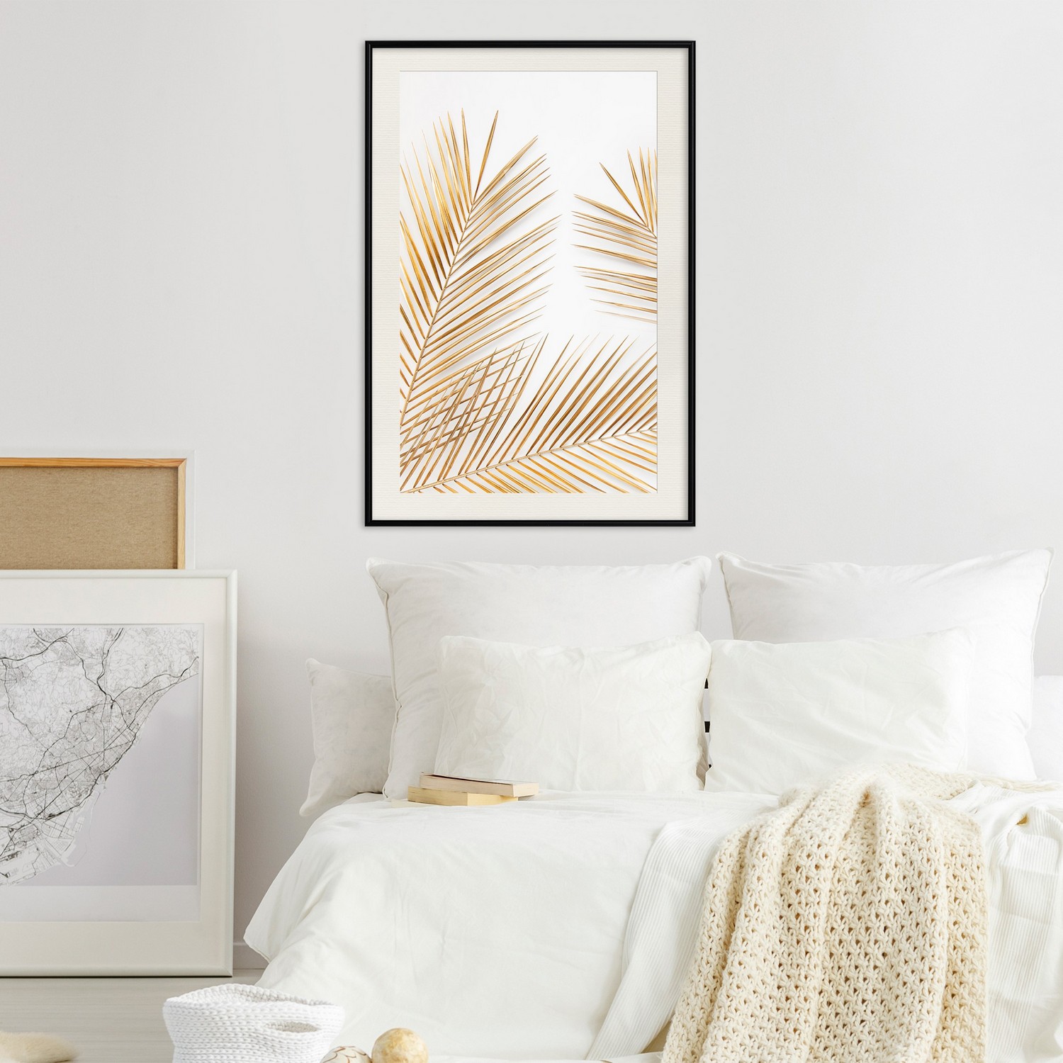 Poster Artgeist Affisch Golden Palm Leaves