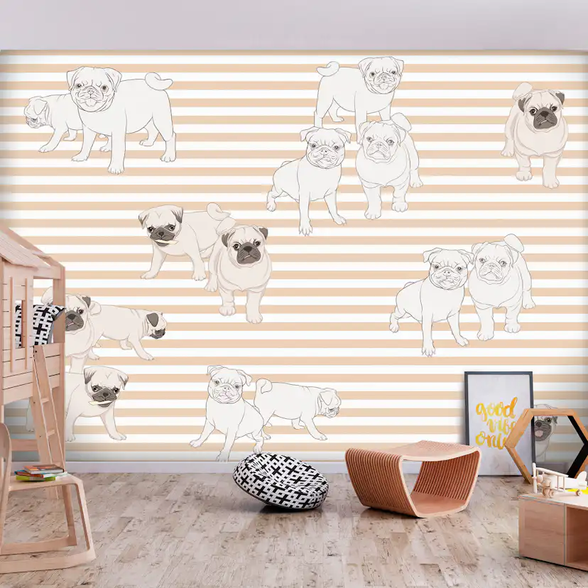 Fototapet Arkiio Playful Dogs