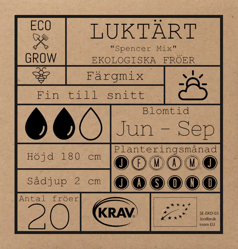 Fröpåse Eco Grow Luktärt Spencer Mix