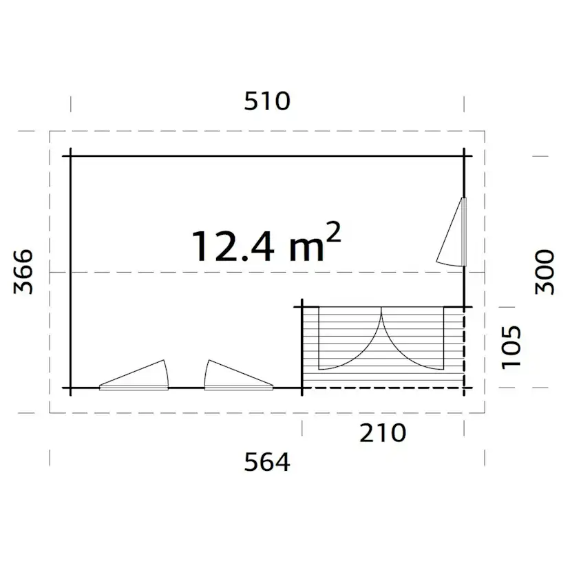 Stuga Palmako Susanna 12,4 m2